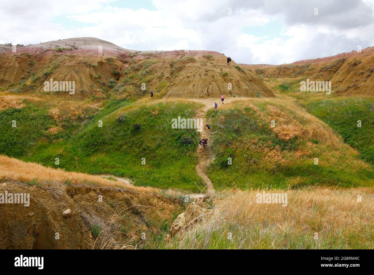 Yellow Mounds Overlook, Badlands National Park, South Dakota Stock