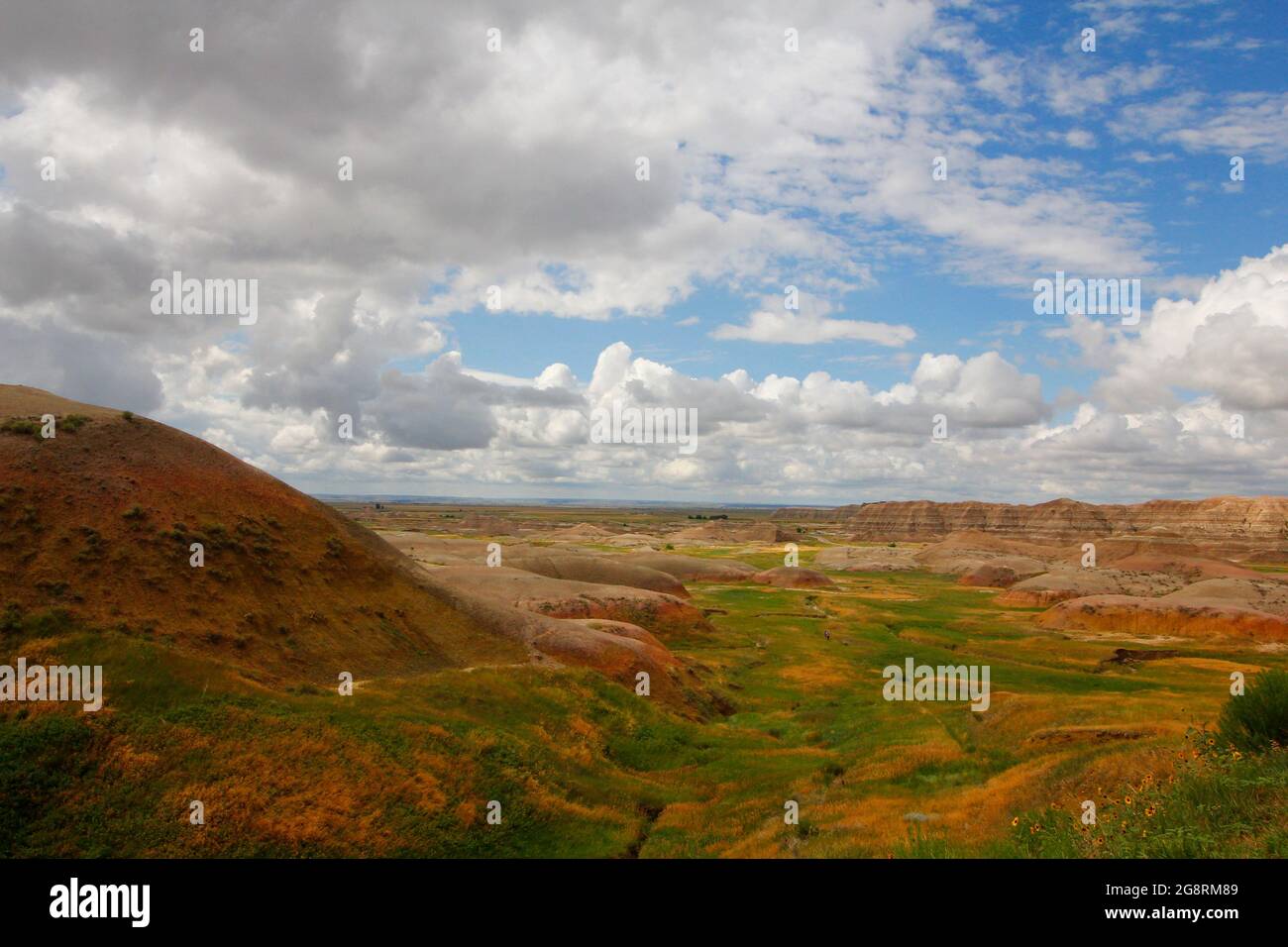 Yellow Mounds Overlook, Badlands National Park, South Dakota Stock