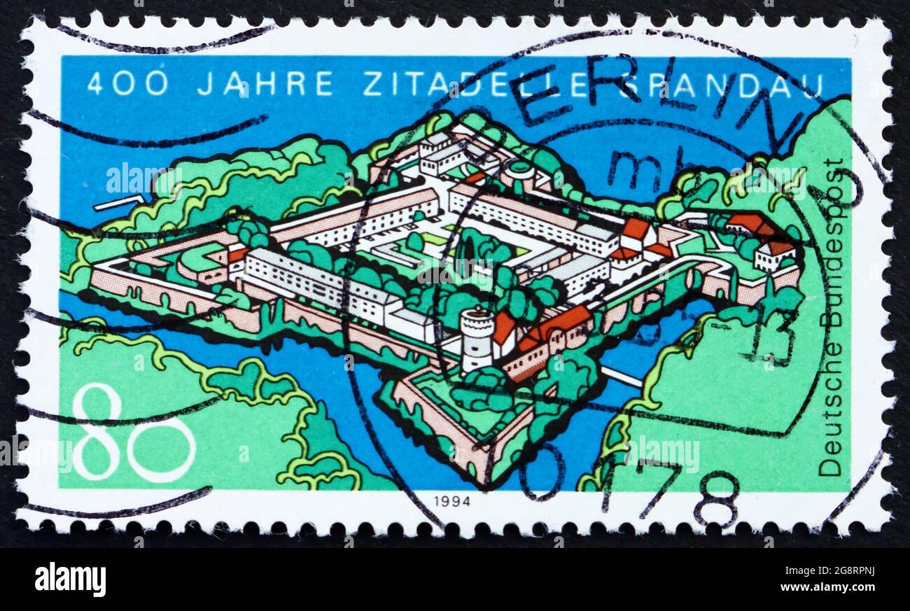 GERMANY - CIRCA 1994: a stamp printed in the Germany shows Spandau Fortress, 400th Anniversary, circa 1994 Stock Photo