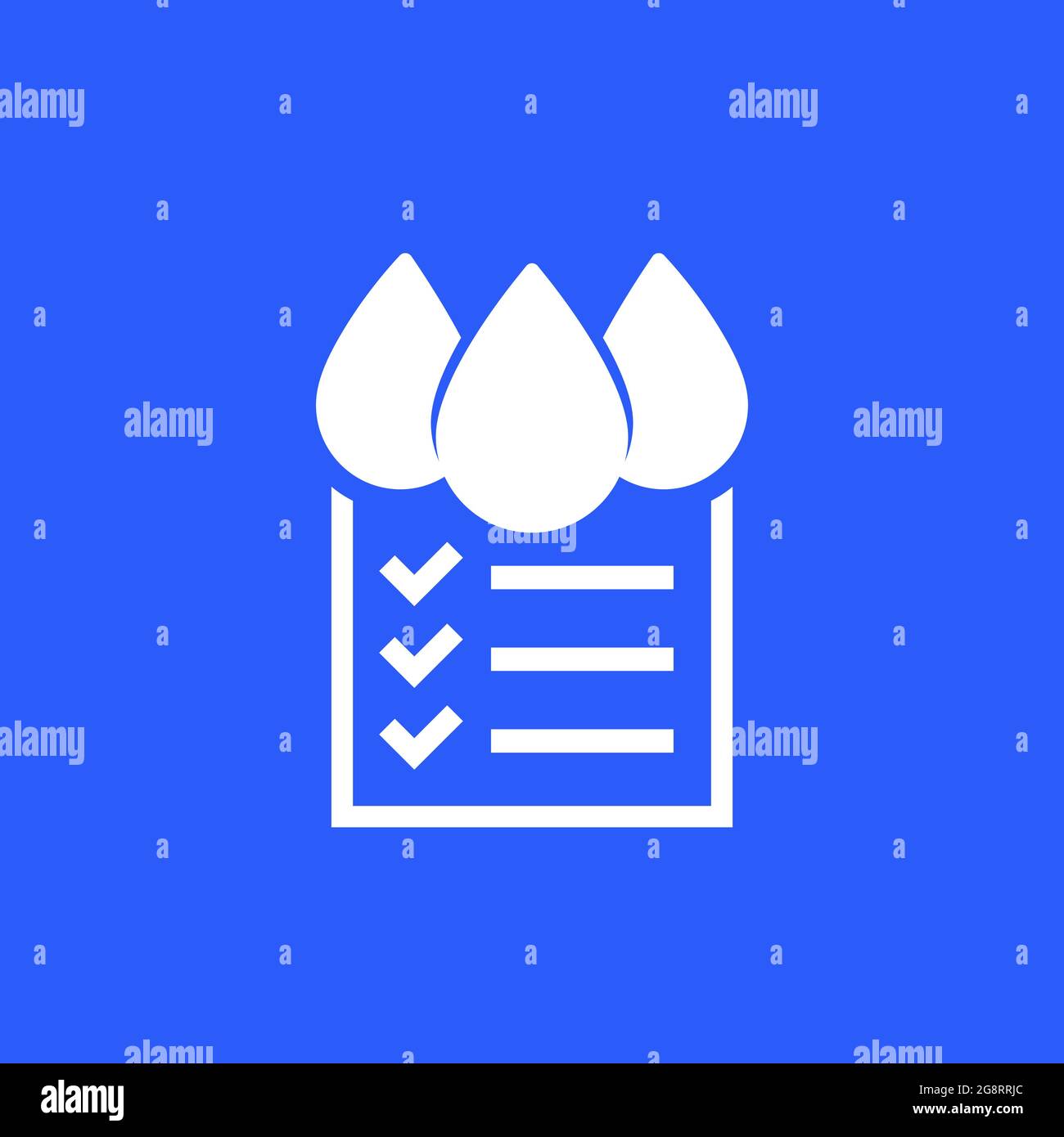 Water quality check icon on blue, vector Stock Vector Image & Art Alamy