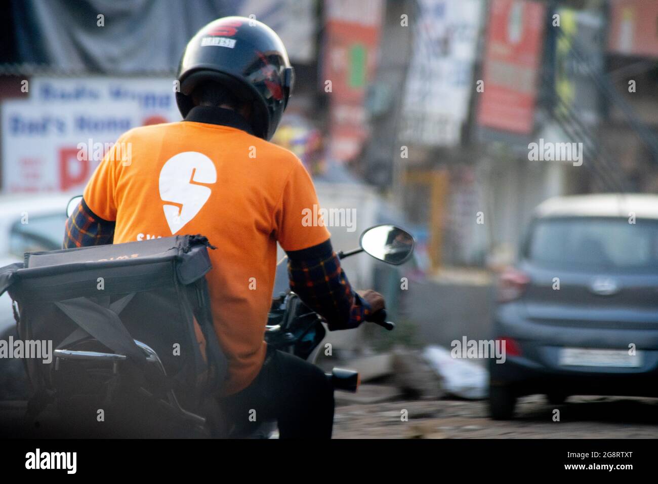 Swiggy Rider Swiggy food delivery boy hi-res stock photography and images - Alamy