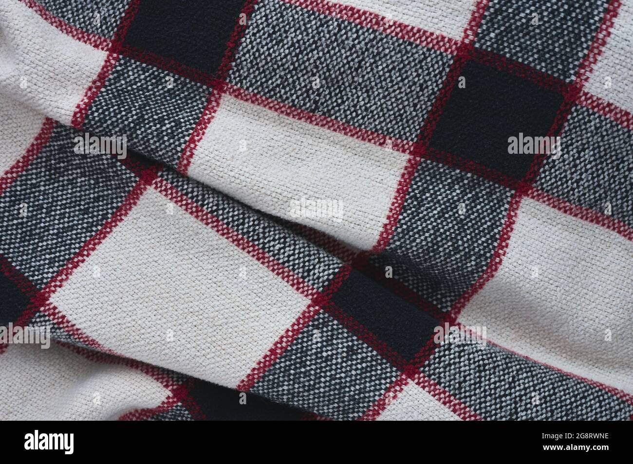 Black and white plaid texture hi-res stock photography and images - Alamy