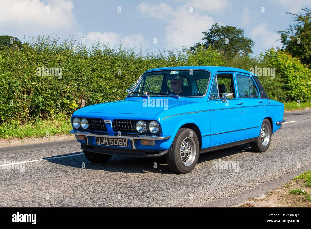 1979 70s Triumph Dolomite 1854cc perol saloon en-route to Capesthorne Hall classic show, Cheshire, UK Stock Photo - Alamy