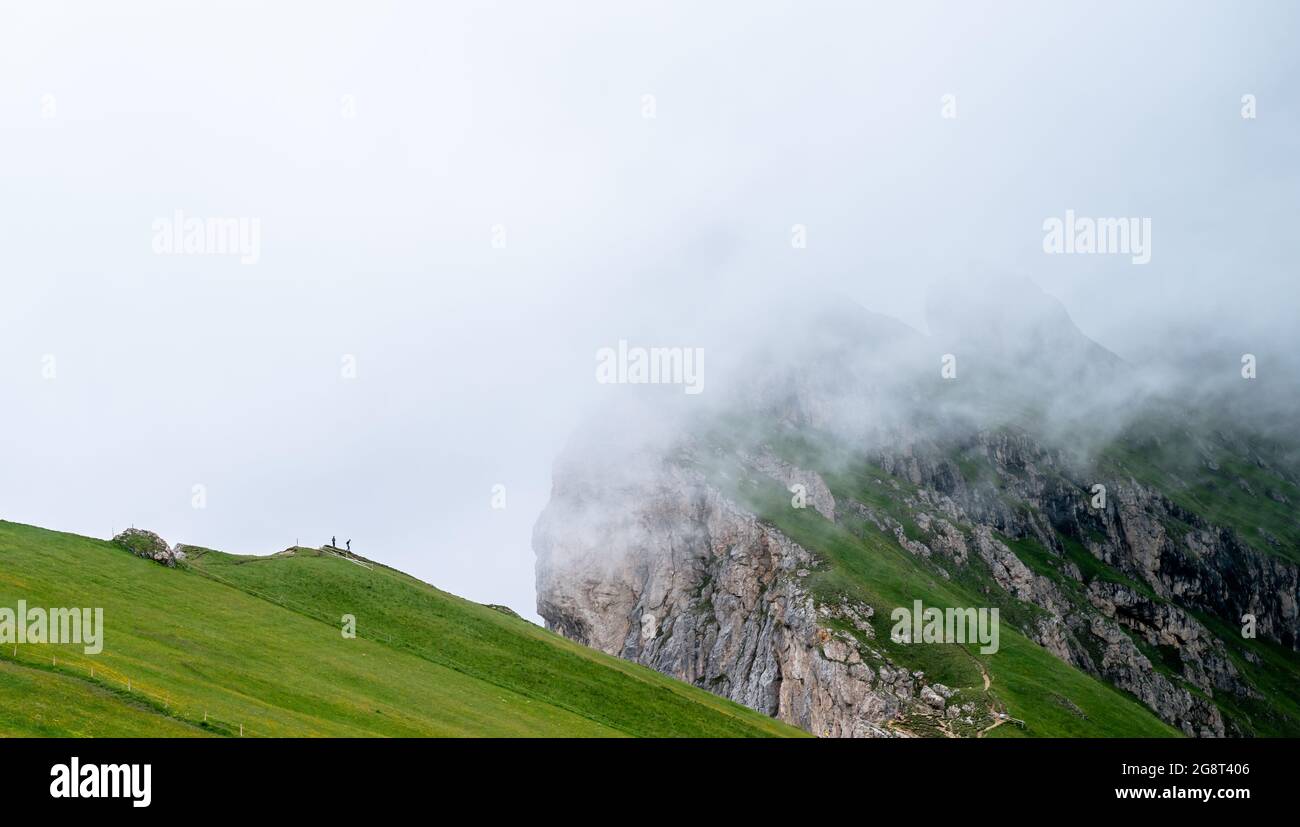 Hiking Seceda in the italian dolomites Stock Photo - Alamy