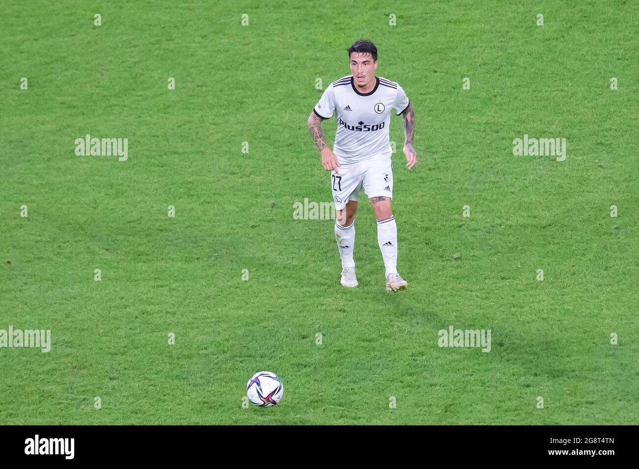 Warsaw, Poland. 21st July, 2021. Josue Pesqueira of Legia seen in action during the UEFA Champions League Second Qualifying Round match between Legia Warszawa and FC Flora Tallinn at Marshal Jozef Pilsudski Legia Warsaw Municipal Stadium. (Final score; Legia Warszawa 2:1 FC Flora Tallinn) Credit: SOPA Images Limited/Alamy Live News Stock Photo