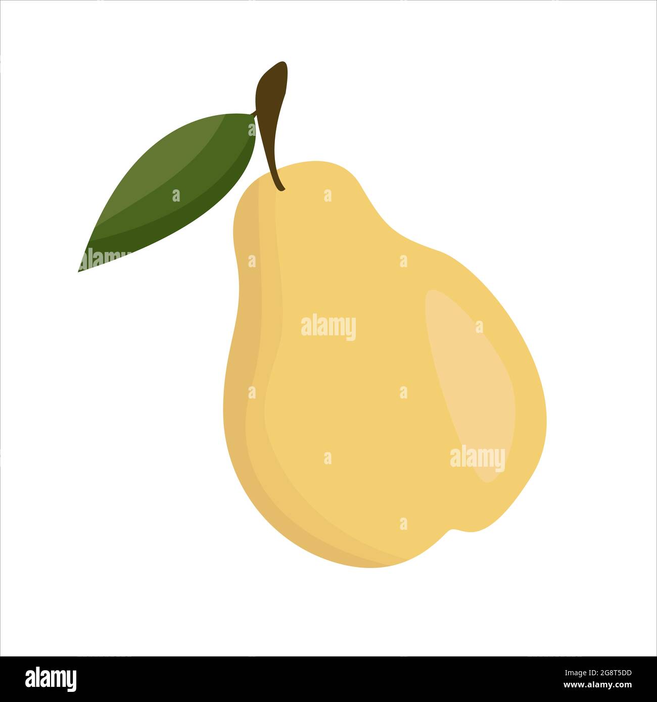 fruit pear isolated on white background Stock Vector
