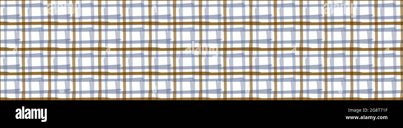 Masculine check kid seamless border pattern. Classic retro criss cross  design for digital masking tape edging. Repeatable striped male banner in  Stock Vector Image & Art - Alamy