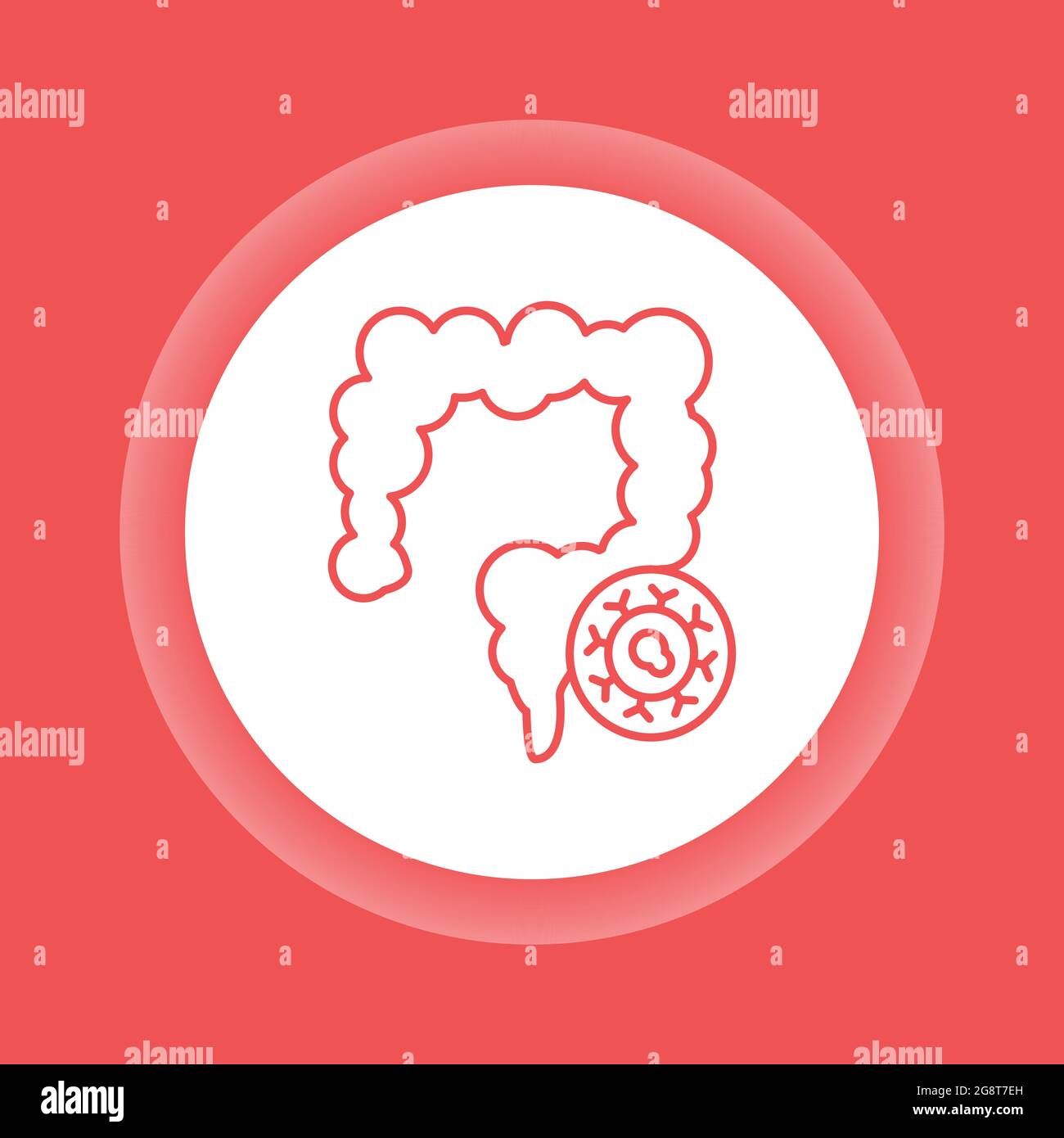 Bowel cancer color glyph icon. Oncology. Isolated vector element. Pictogram  for web page, mobile app, promo Stock Vector Image & Art - Alamy