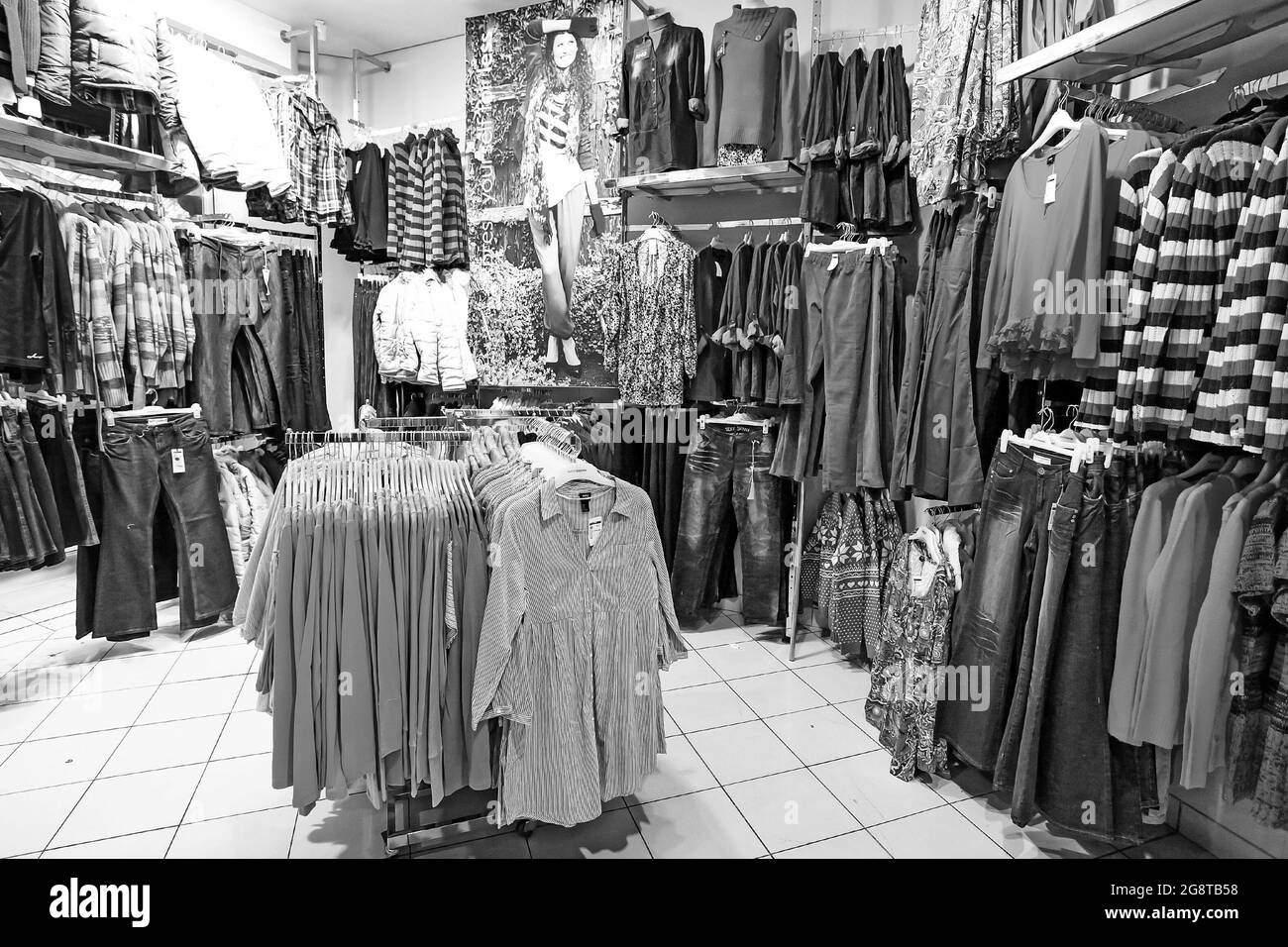 JOHANNESBURG, SOUTH AFRICA Jan 06, 2021 An interior of a fashion