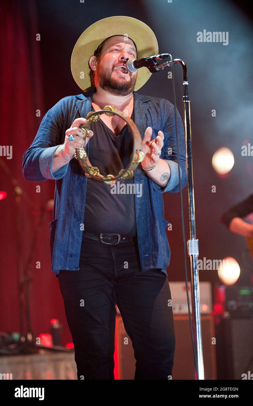 July 21, 2021 - Raleigh, North Carolina; USA - Musician NATHANIEL RATELIFF & THE NIGHT SWEATS  performs live as their 2021 tour makes a stop at the Red Hat Amphitheater located in Raleigh. Copyright 2021 Jason Moore. (Credit Image: © Jason Moore/ZUMA Press Wire) Stock Photo