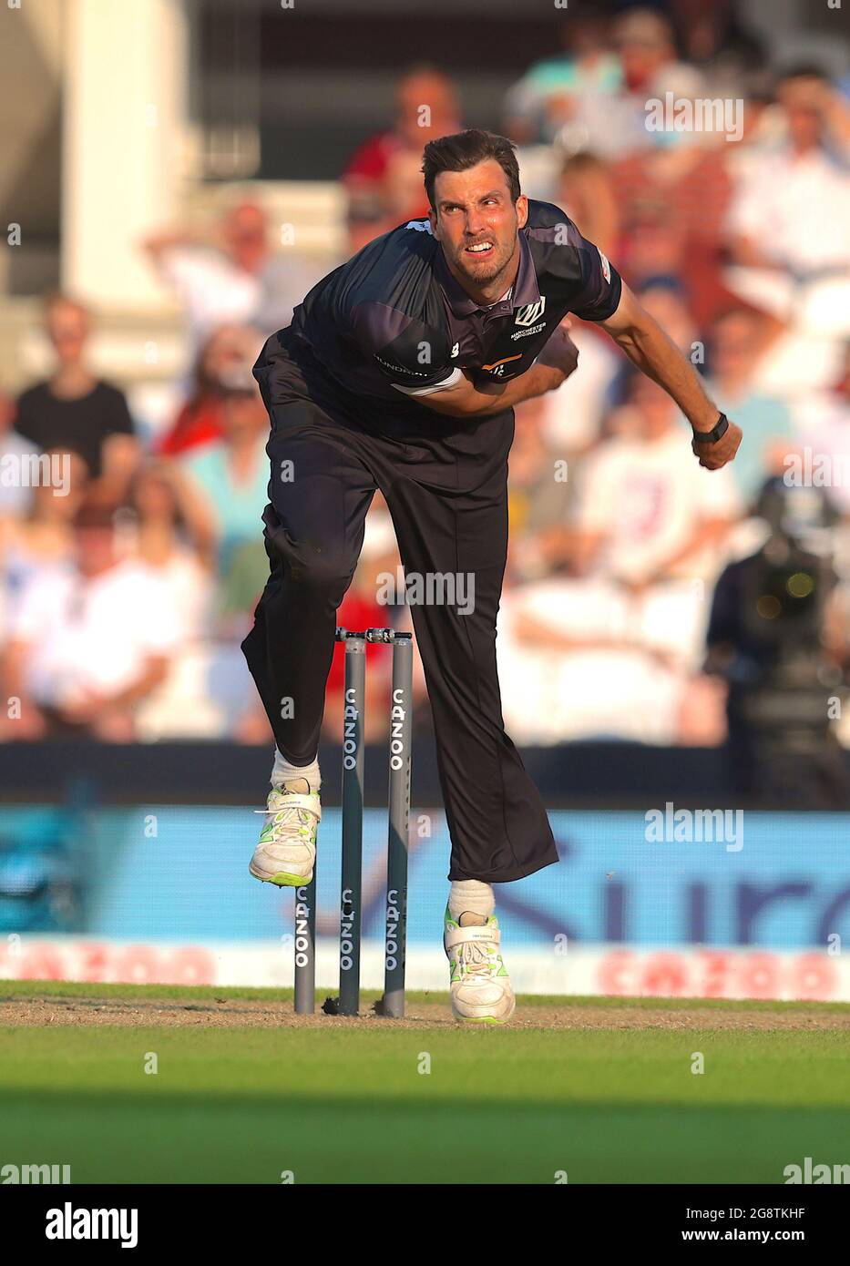 London UK. 22nd July 2021. Steven Finn of The Manchester