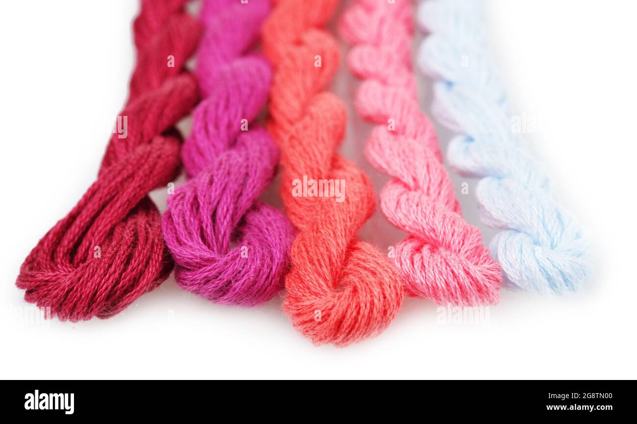 sewing threads for embroidery isolated on white Stock Photo Alamy