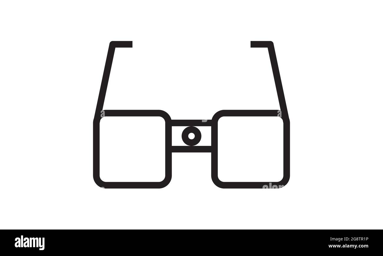 Spy glasses icon flat style vector image Stock Vector