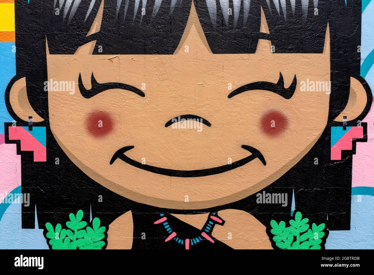 wall mural in Nob Hill neighborhood of Albuquerque, New Mexico detail