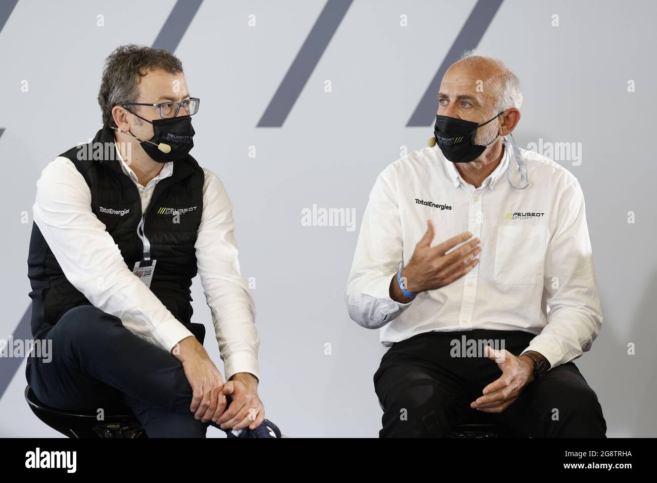 Peugeot marketing director Thierry Lonziano with Stellantis Motorsport vice  president Jean Marc Finot, portrait Peugeot 9X8 press conference during the  6 Hours of Monza, 3rd round of the 2021 FIA World Endurance