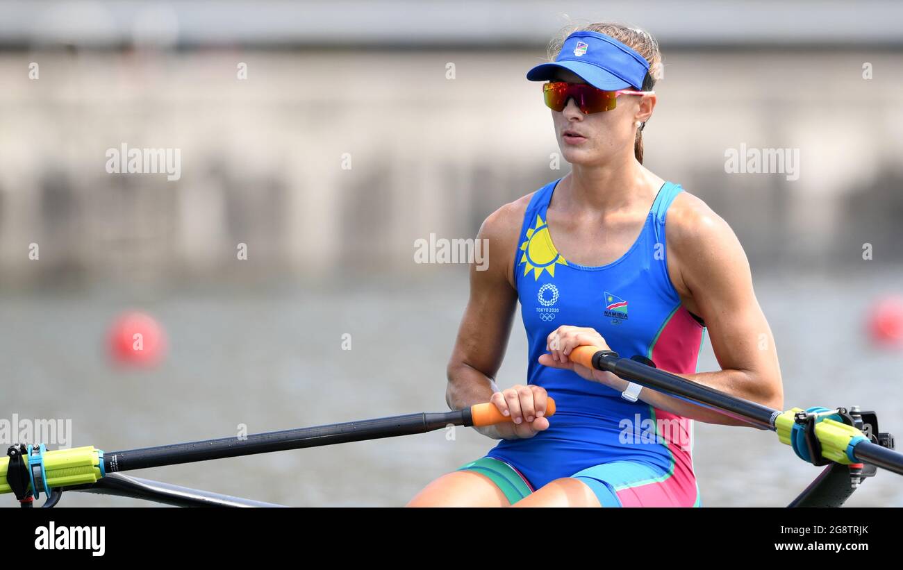 Tokyo 2020 Olympics - Rowing - Women's Single Sculls - Heats - Sea Forest  Waterway, Tokyo, Japan - July 23, 2021. Maike Diekmann of Namibia before  competing REUTERS/Piroschka Van De Wouw Stock Photo - Alamy