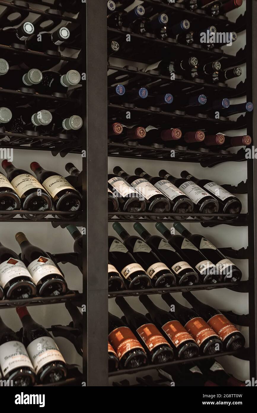 Interior of a small home wine storage Stock Photo Alamy