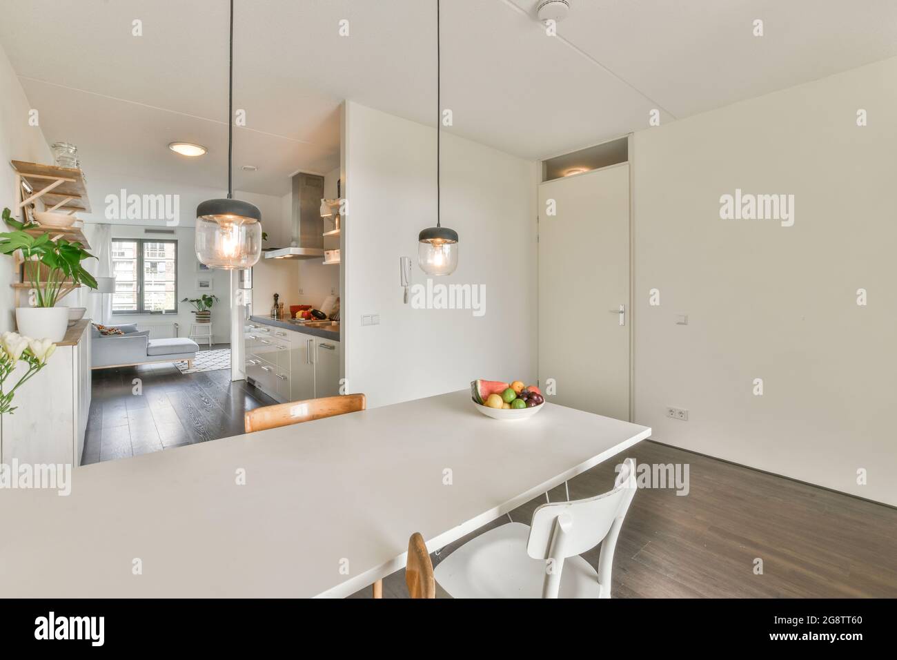 Interior design of bright and beautiful dining room Stock Photo - Alamy