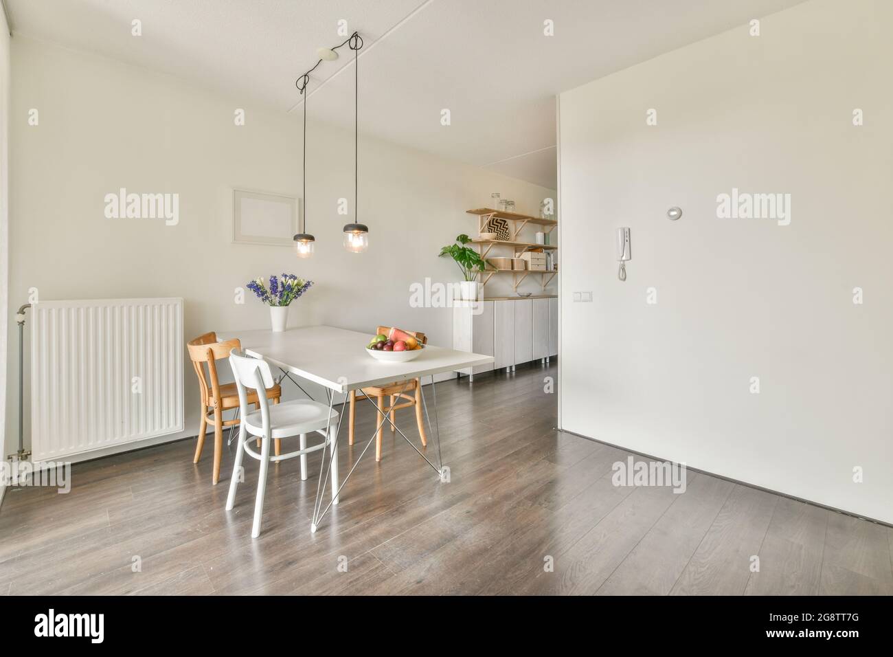 Interior design of bright and beautiful dining room Stock Photo - Alamy