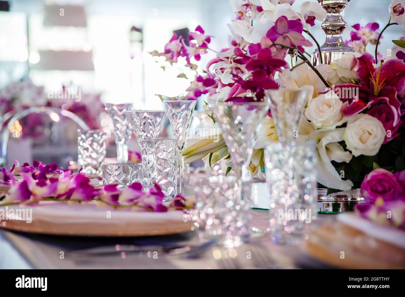 wedding's reception area Stock Photo Alamy