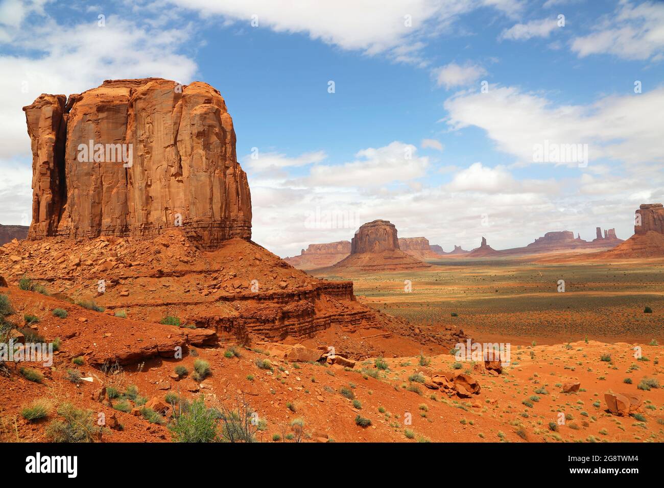 Clay Butte and Monument Valley, Utah/Arizona Stock Photo