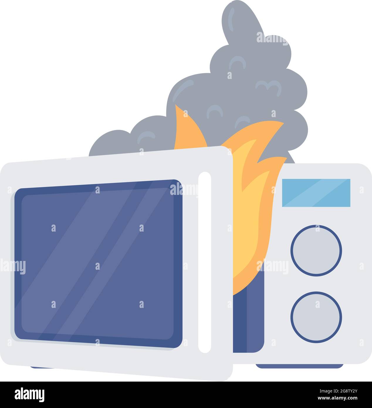 Broken microwave Stock Vector Images Alamy