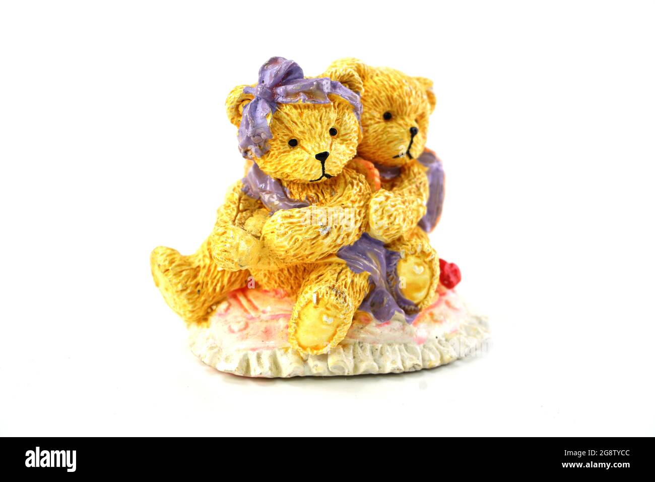 teddy bear statue on white background Stock Photo Alamy