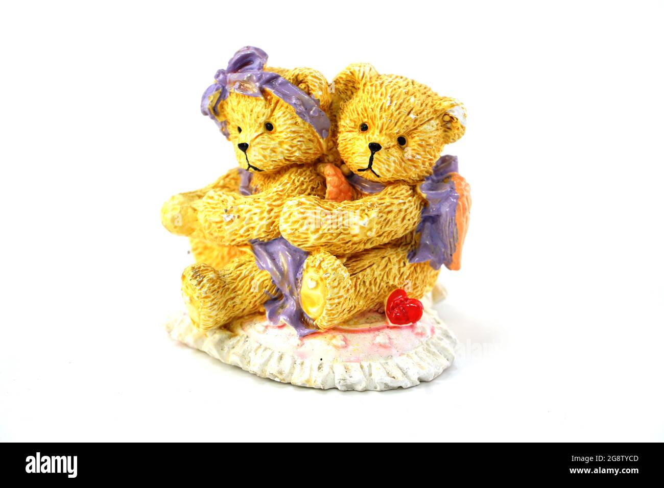 teddy bear statue on white background Stock Photo Alamy