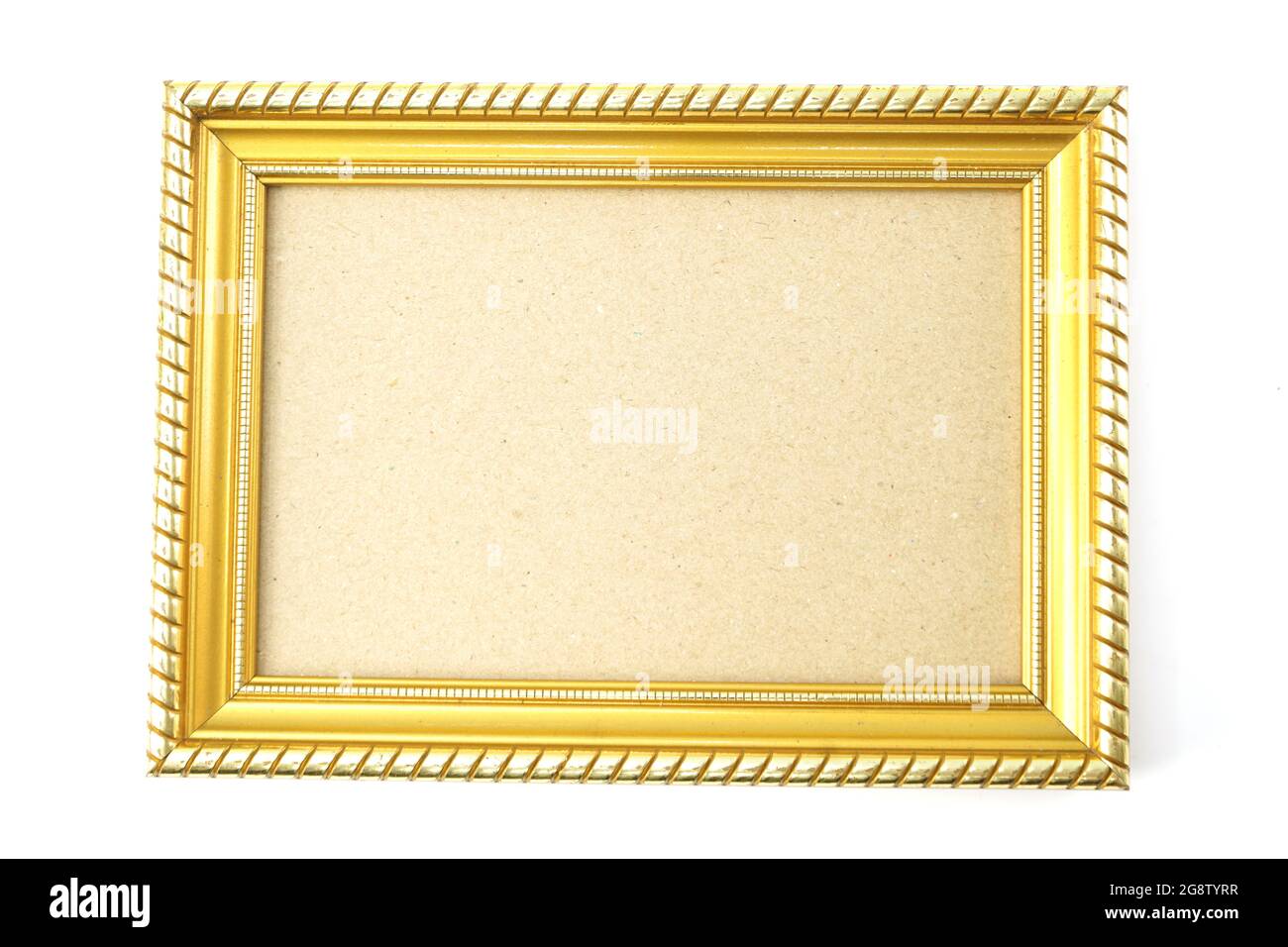 wooden photo frame isolated on white background Stock Photo - Alamy
