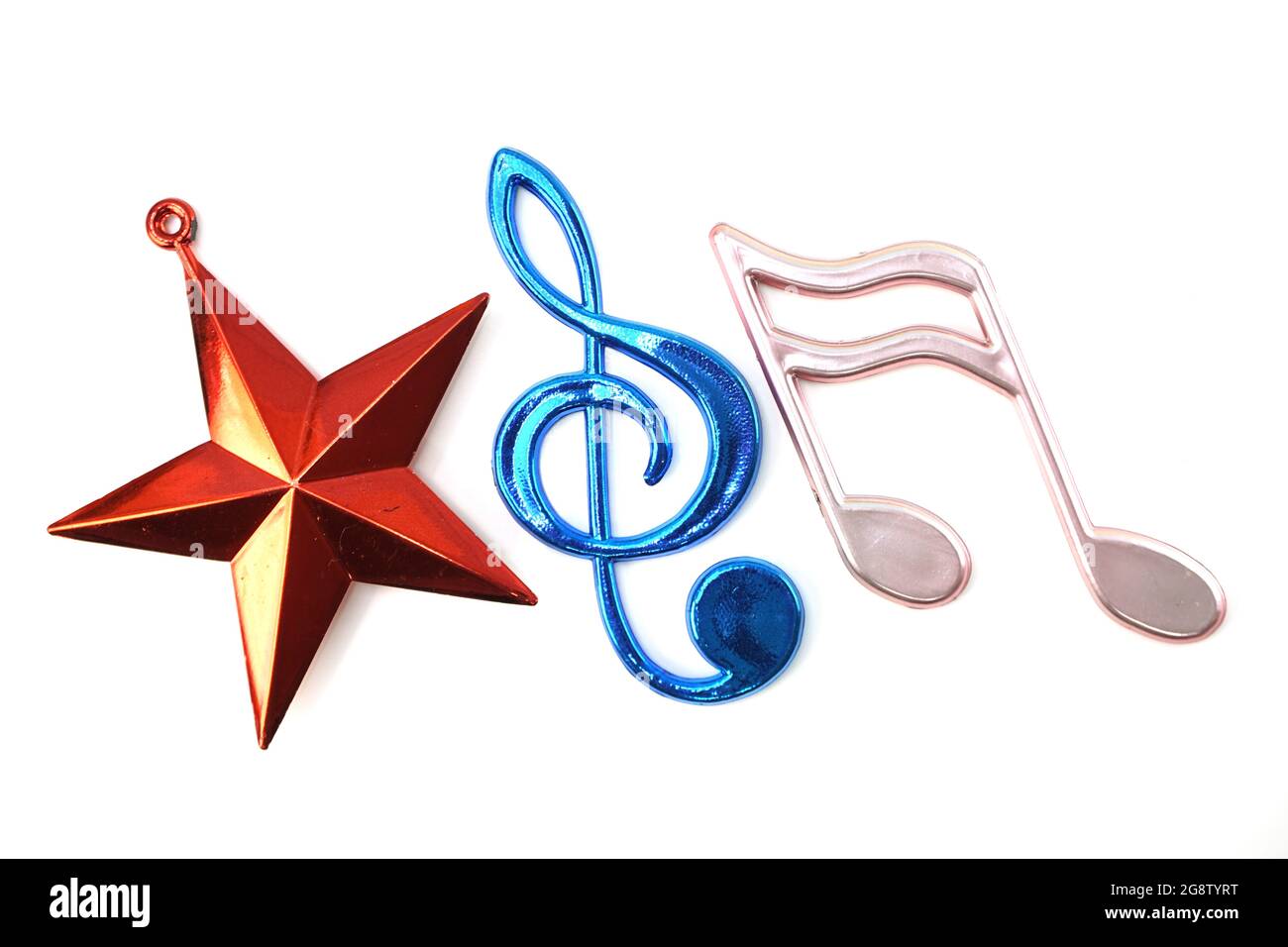 music notes isolated on white background Stock Photo - Alamy