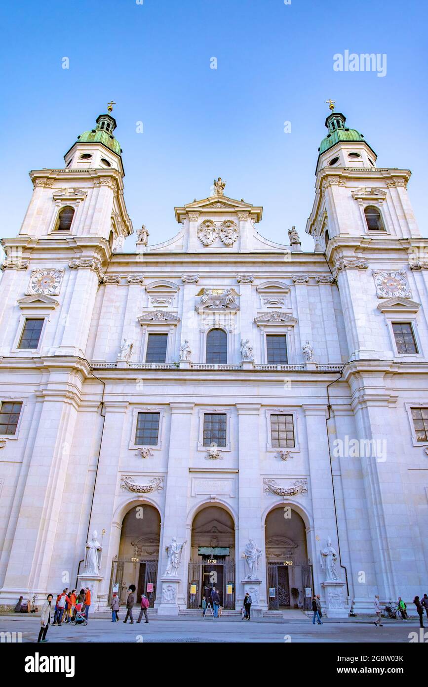 Salzburg Cathedral or Salzburger Dom which is the 17-th century baroque