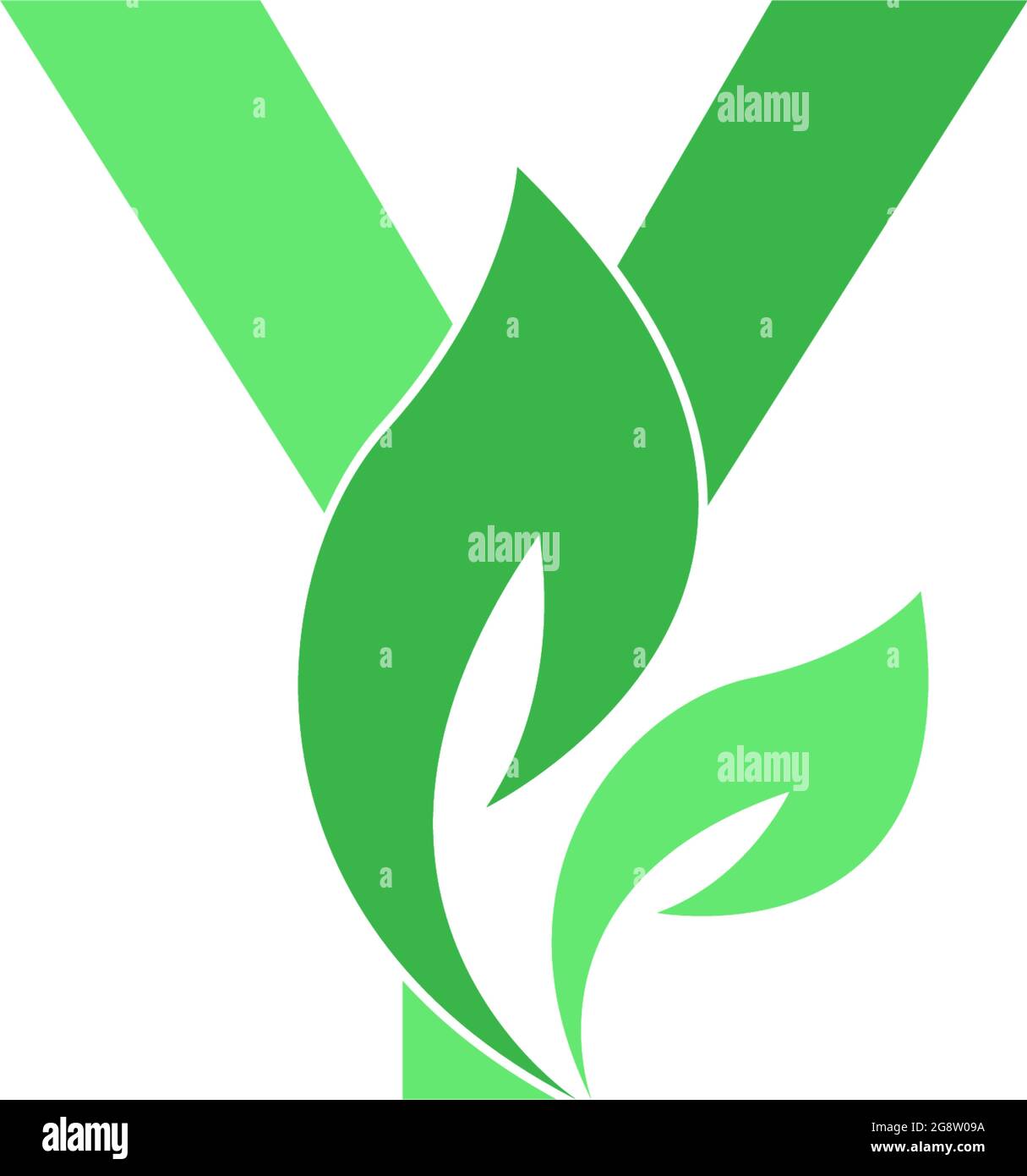 Letter Y logo leaf icon design concept vector Stock Vector Image & Art ...