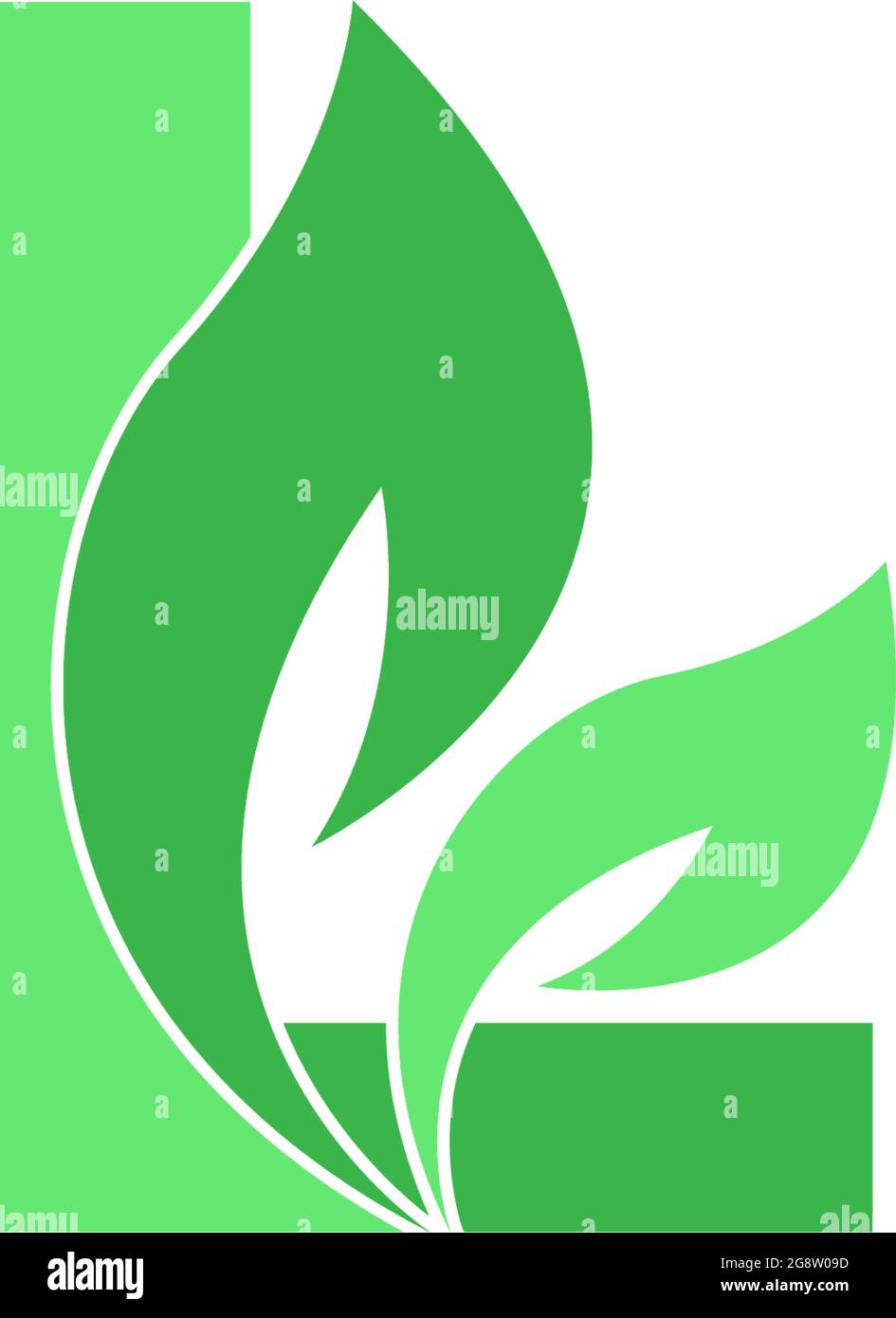 Letter L logo leaf icon design concept vector Stock Vector Image & Art ...