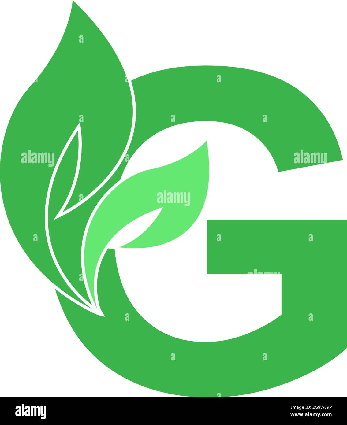 Letter G logo leaf icon design concept vector Stock Vector Image & Art ...