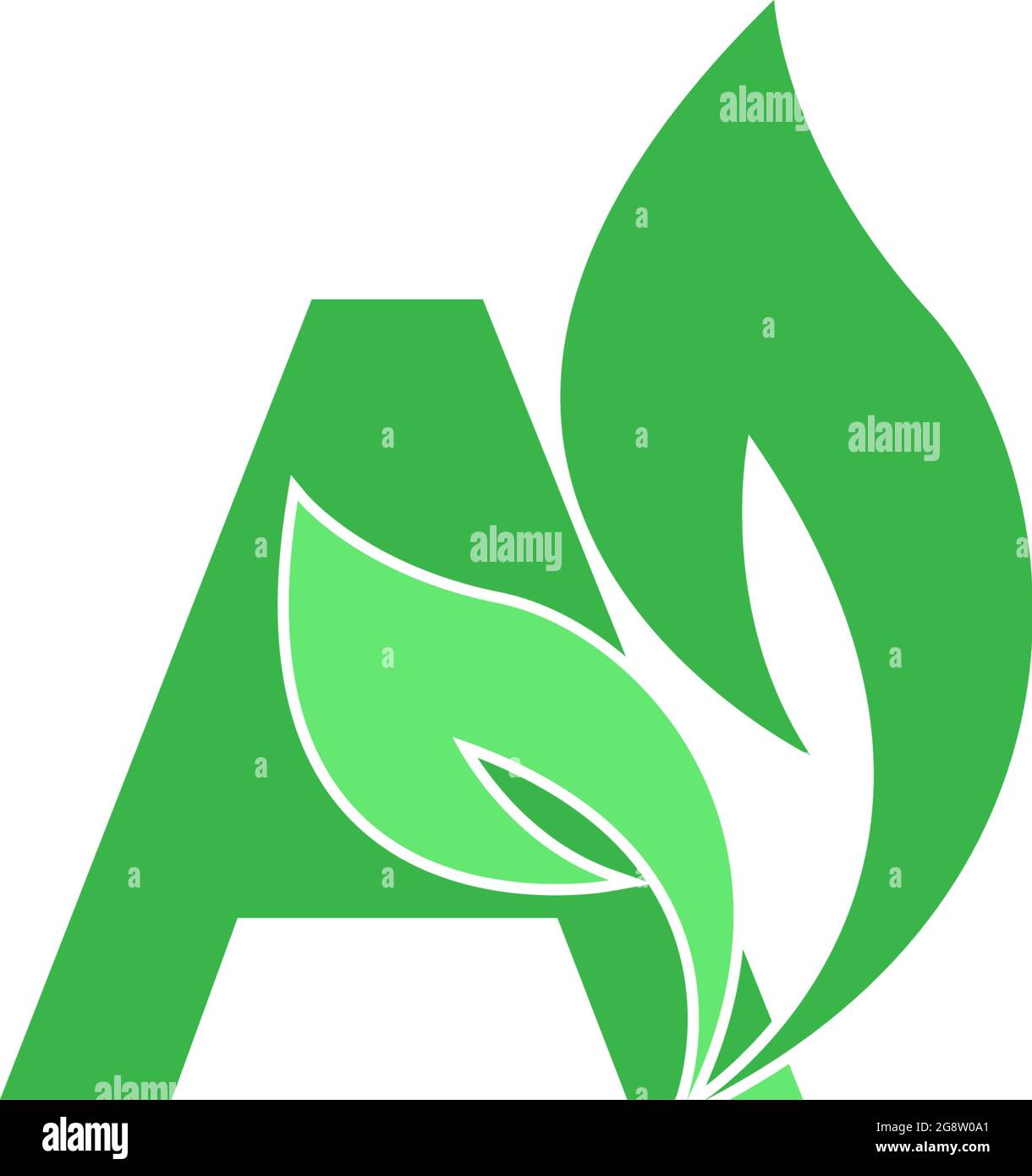 Letter A logo leaf icon design concept vector Stock Vector Image & Art ...