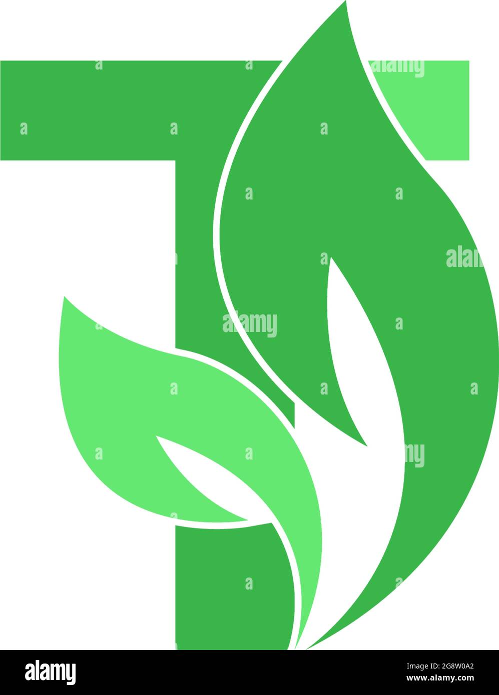 Letter T logo leaf icon design concept vector Stock Vector Image & Art ...