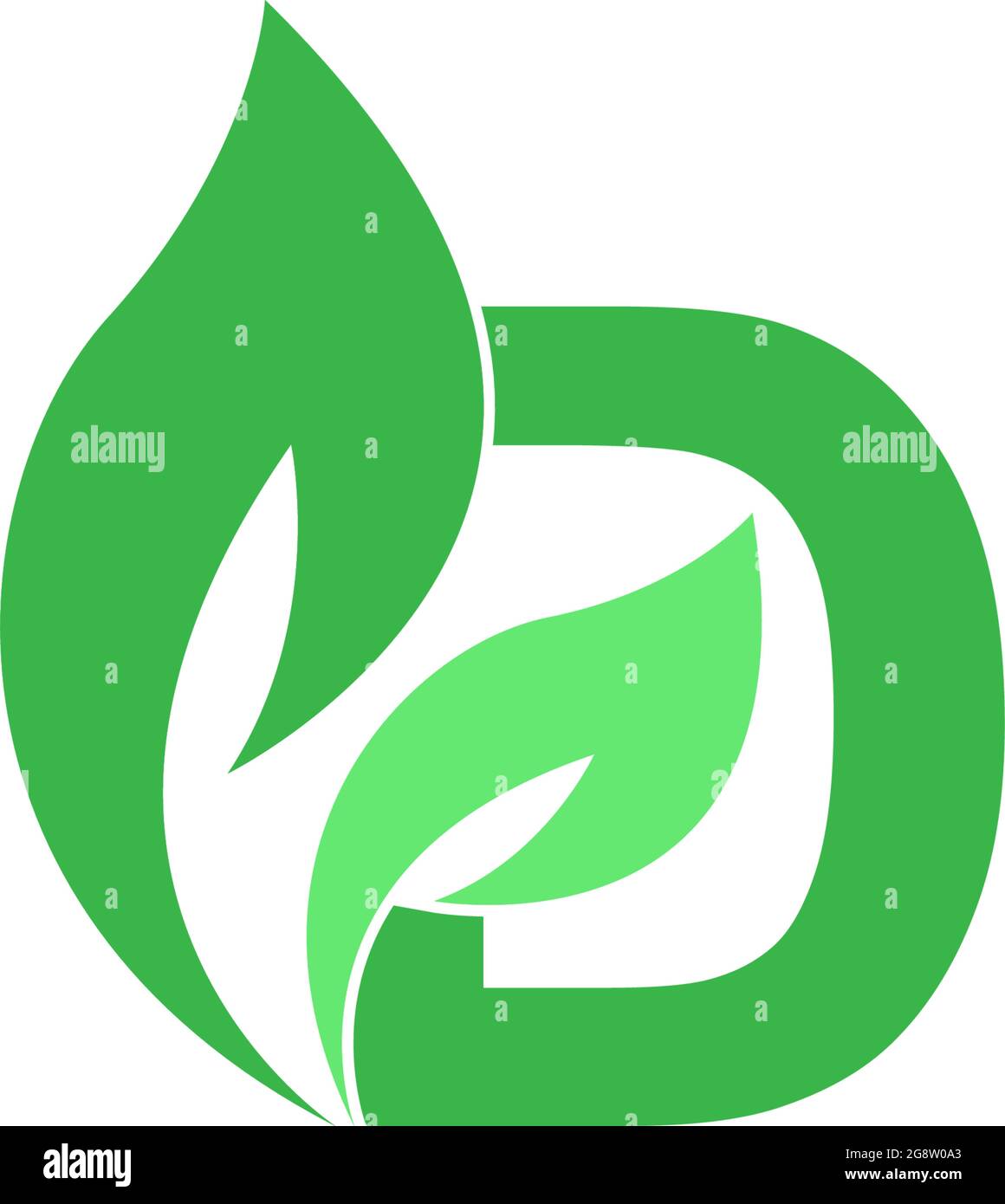 Letter D logo leaf icon design concept vector Stock Vector Image & Art ...