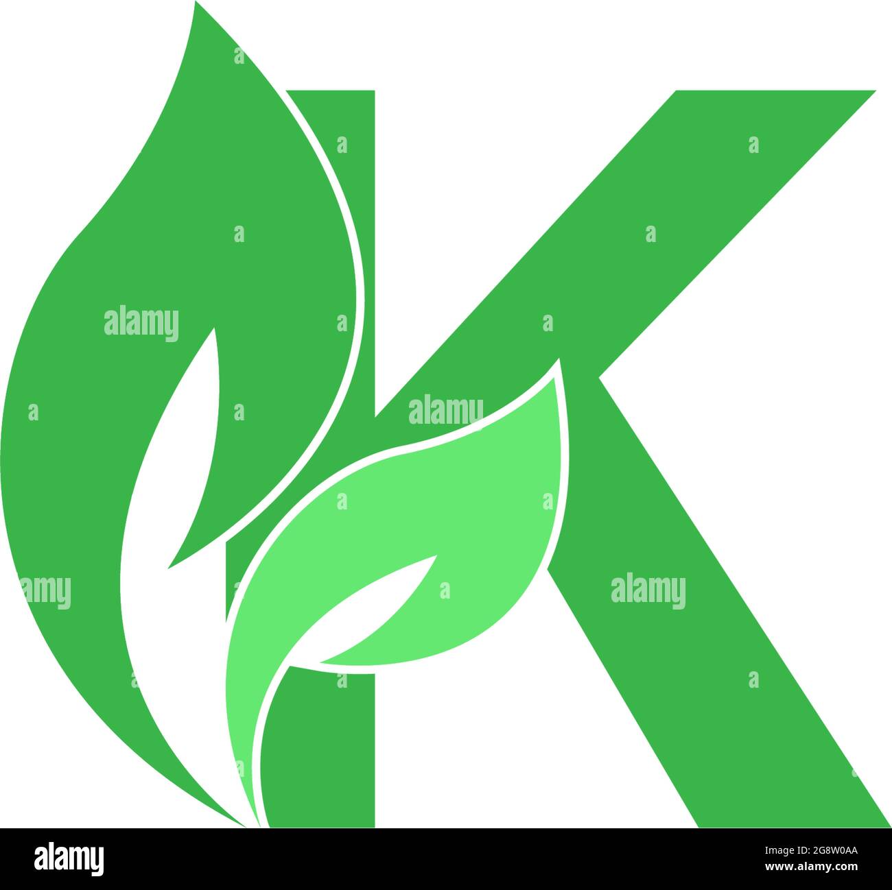 Letter K logo leaf icon design concept vector Stock Vector Image & Art ...