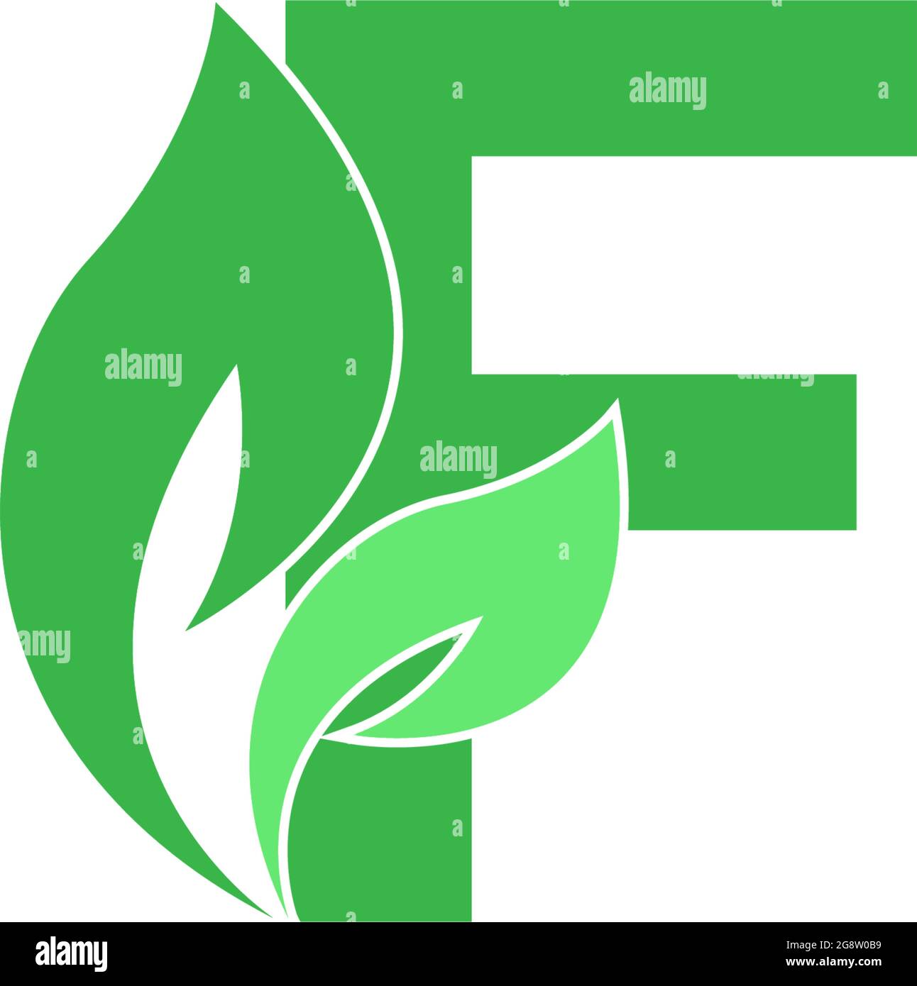 Letter F logo leaf icon design concept vector Stock Vector Image & Art ...