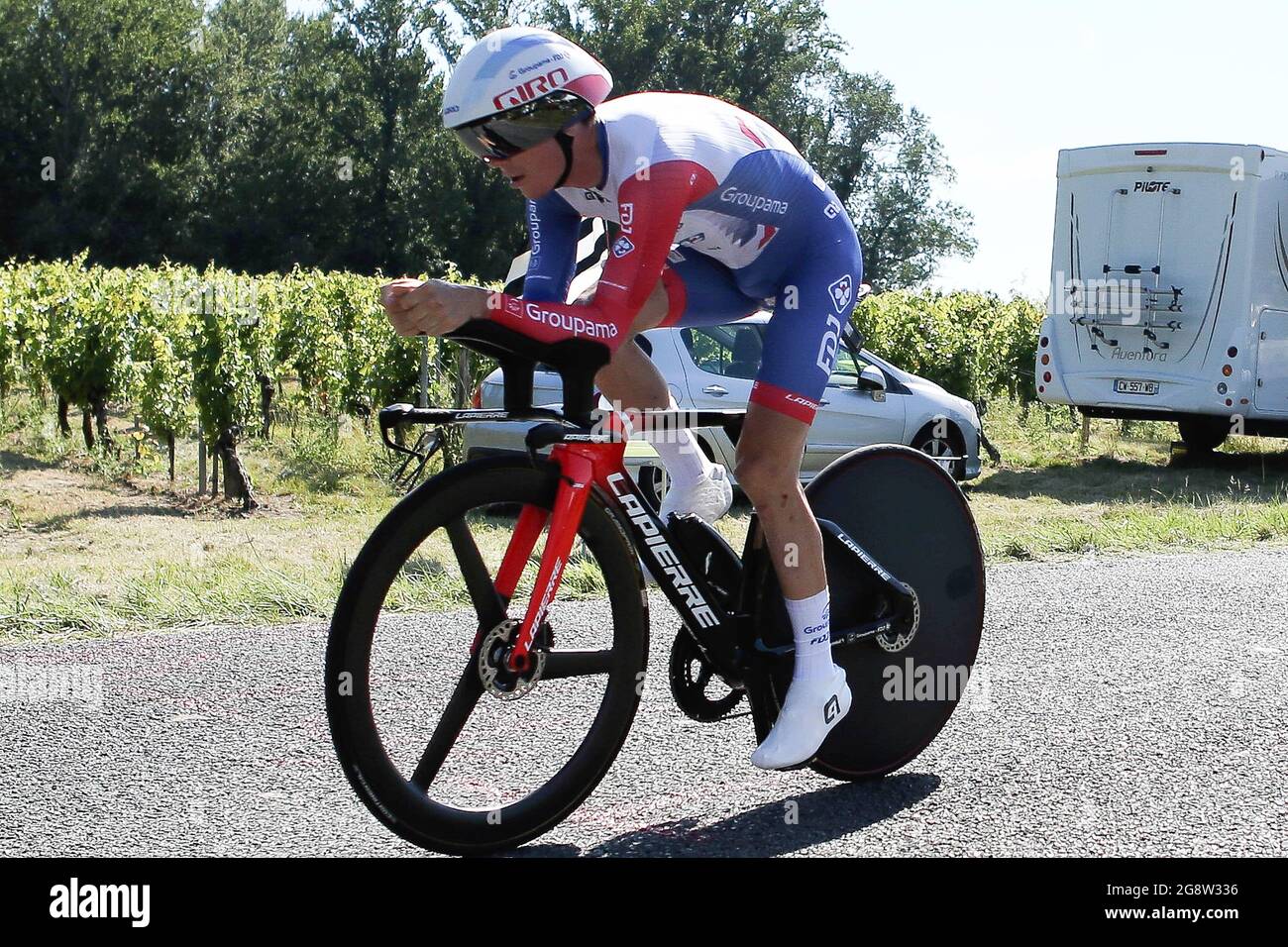 David Gaudu of Groupama - FDJ during the Tour de France 2021, Cycling race stage 20, time trial, Libourne - Saint Emilion (30,8 Km) on July17, 2021 in Lussac, France - Photo Laurent Lairys / DPPI Stock Photo