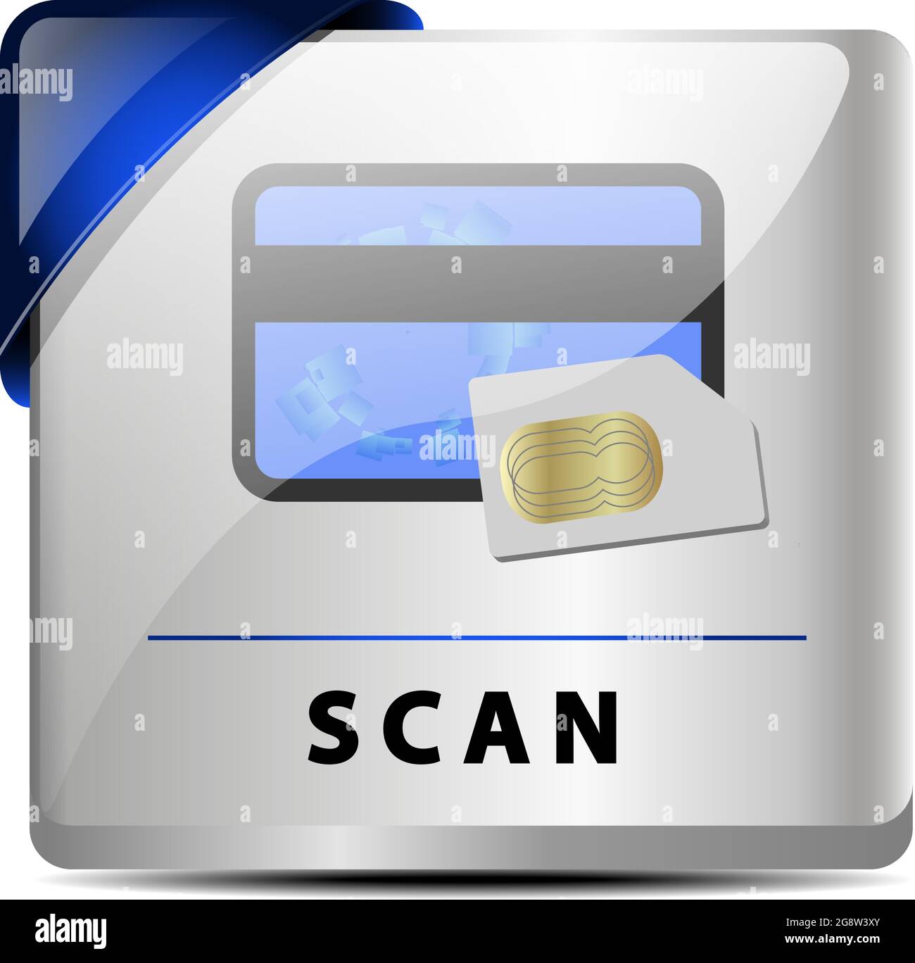 Originally designed scan button/icon Stock Vector Image & Art - Alamy