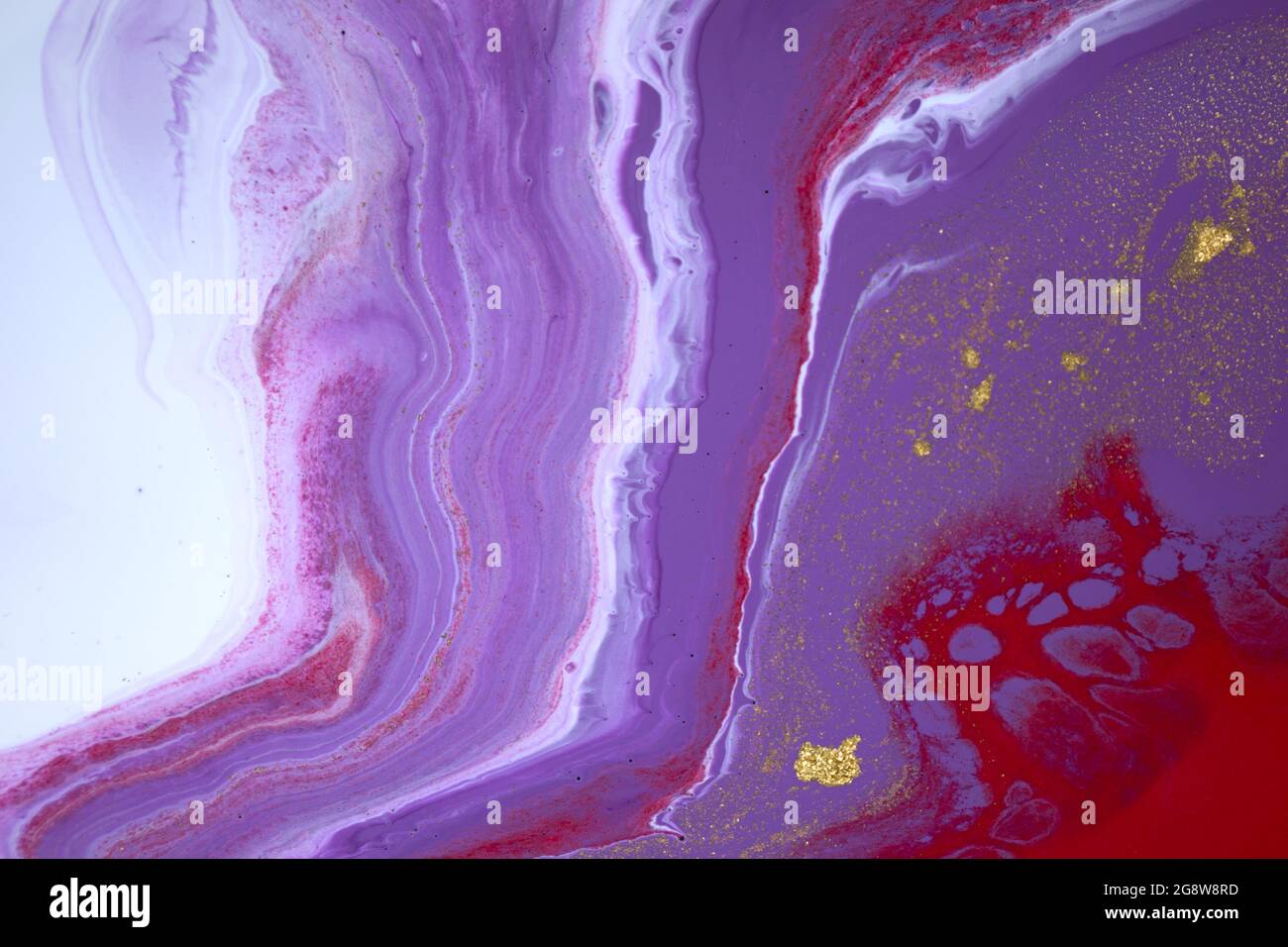 Marble crimson and purple agate ripple background. Artwork texture Stock Photo
