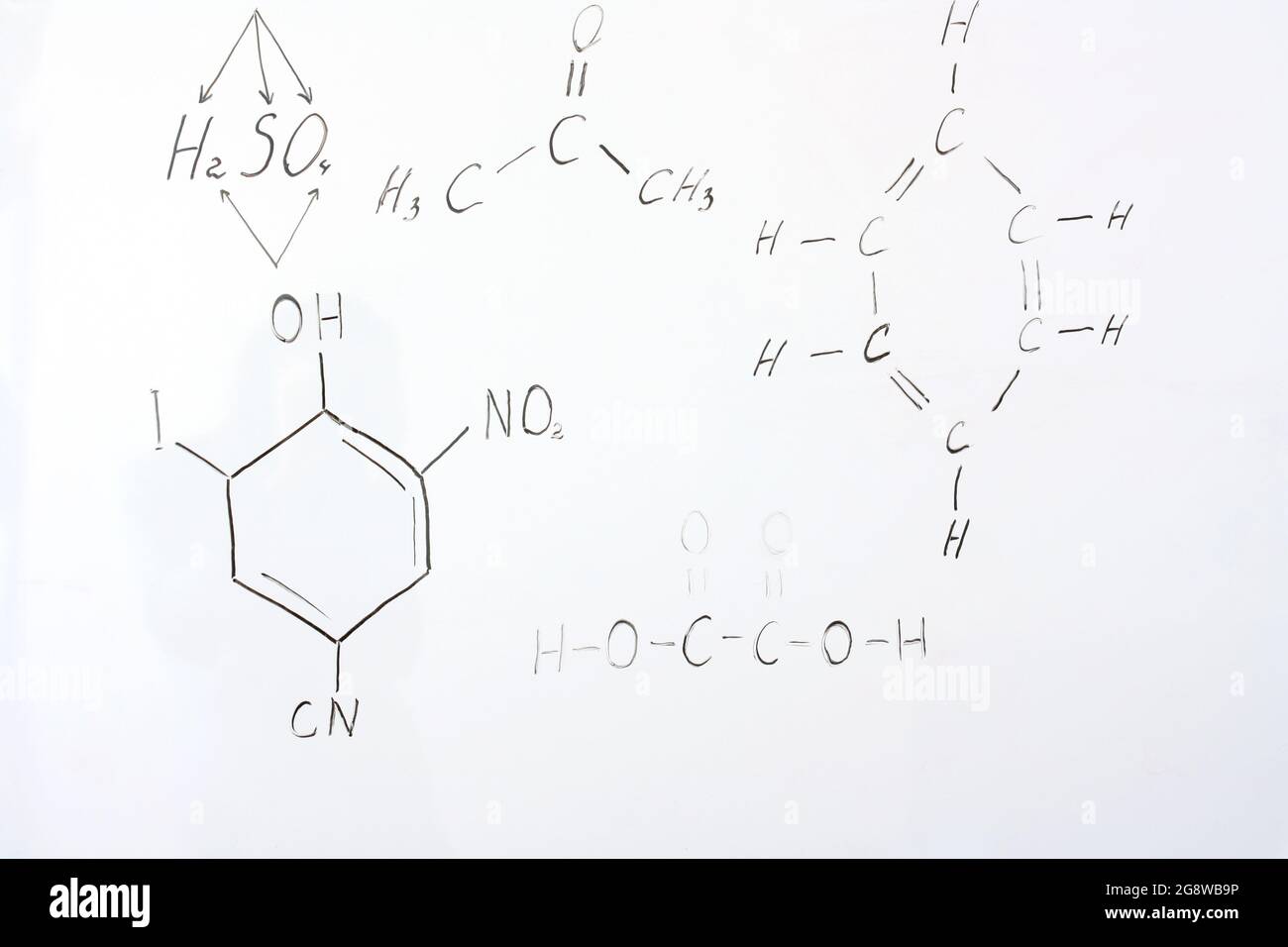 chemical formula on a whiteboard Stock Photo - Alamy