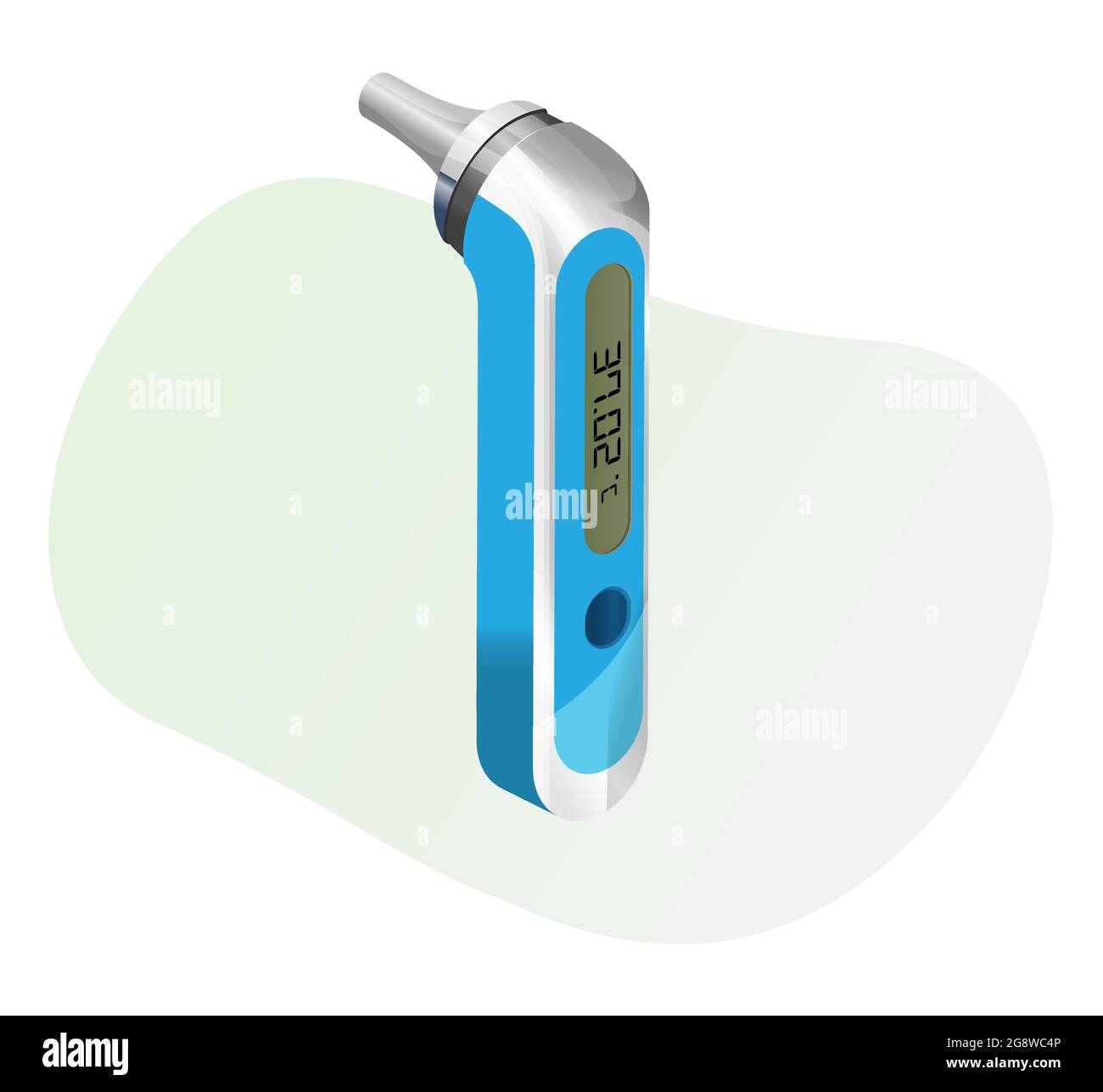 Digital In Ear Thermometer Stock Illustration as EPS 10 File Stock