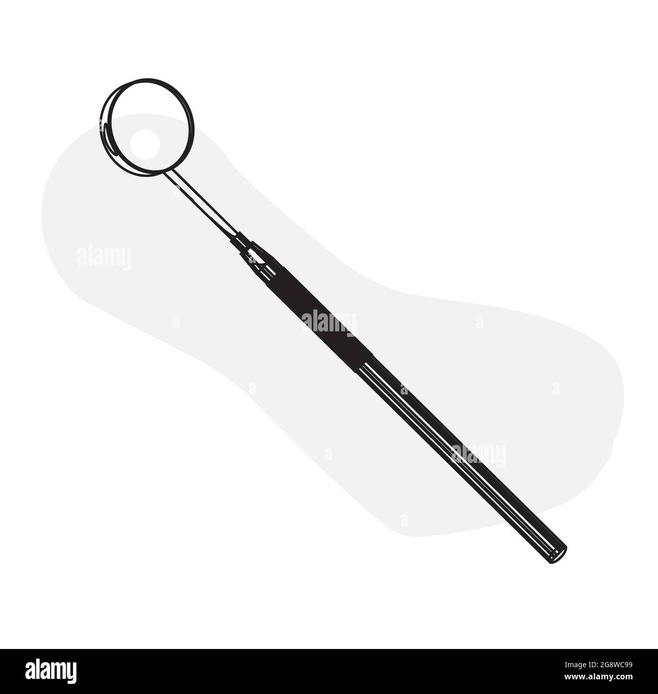 Dental Mouth Mirror Stock Illustration as EPS 10 File Stock Vector