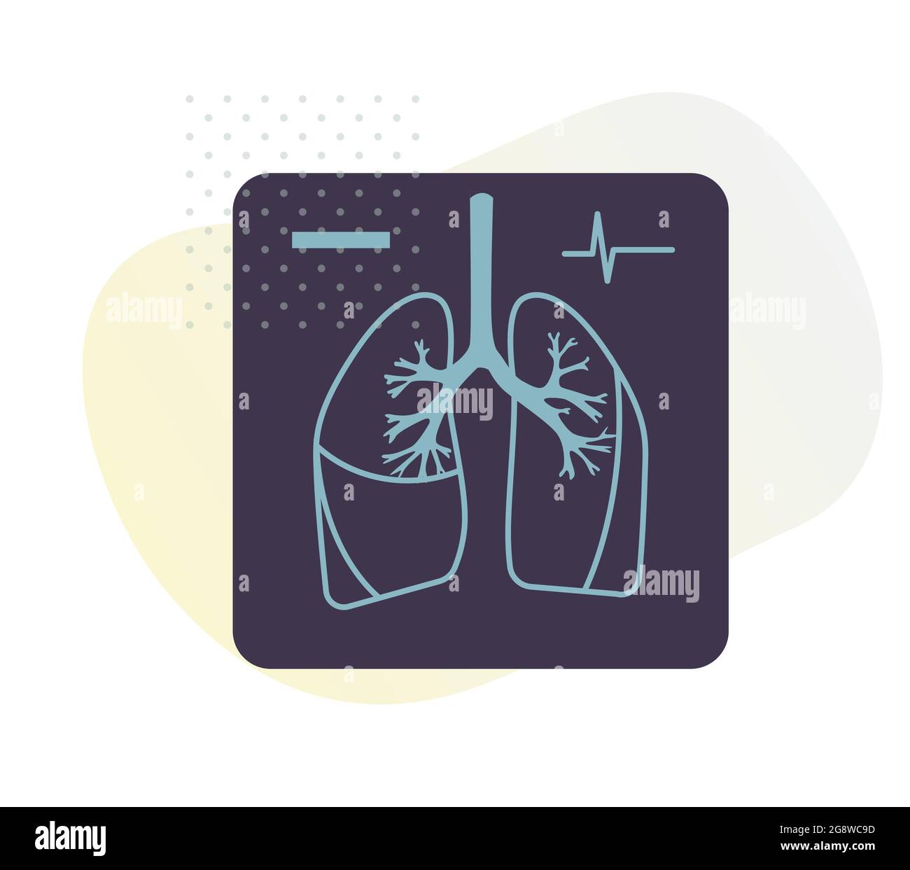 Covid-19 Testing - Human Lungs X-Ray - Illustration as EPS 10 File Stock Vector