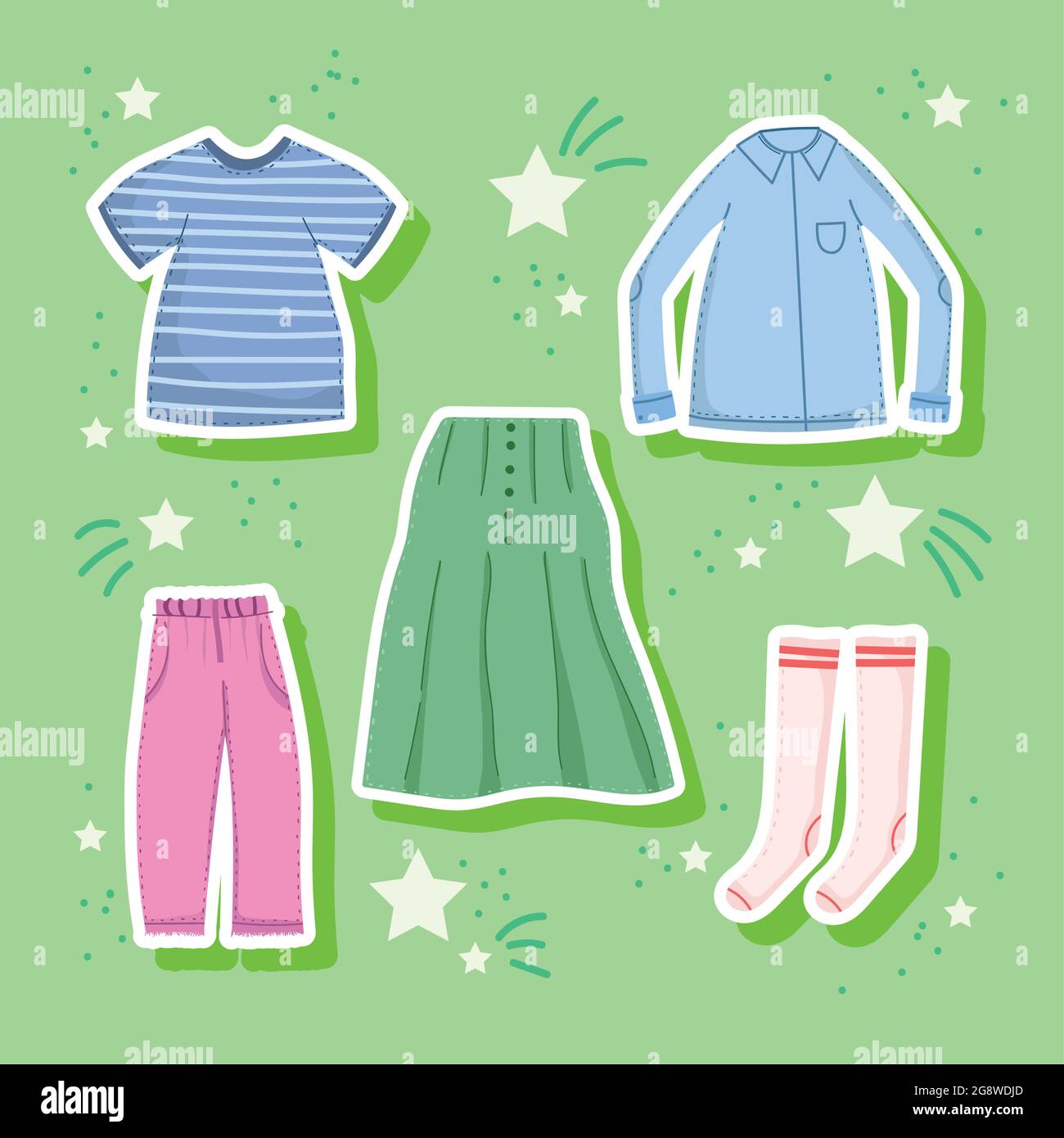 cartoon clothes set Stock Vector Image & Art - Alamy