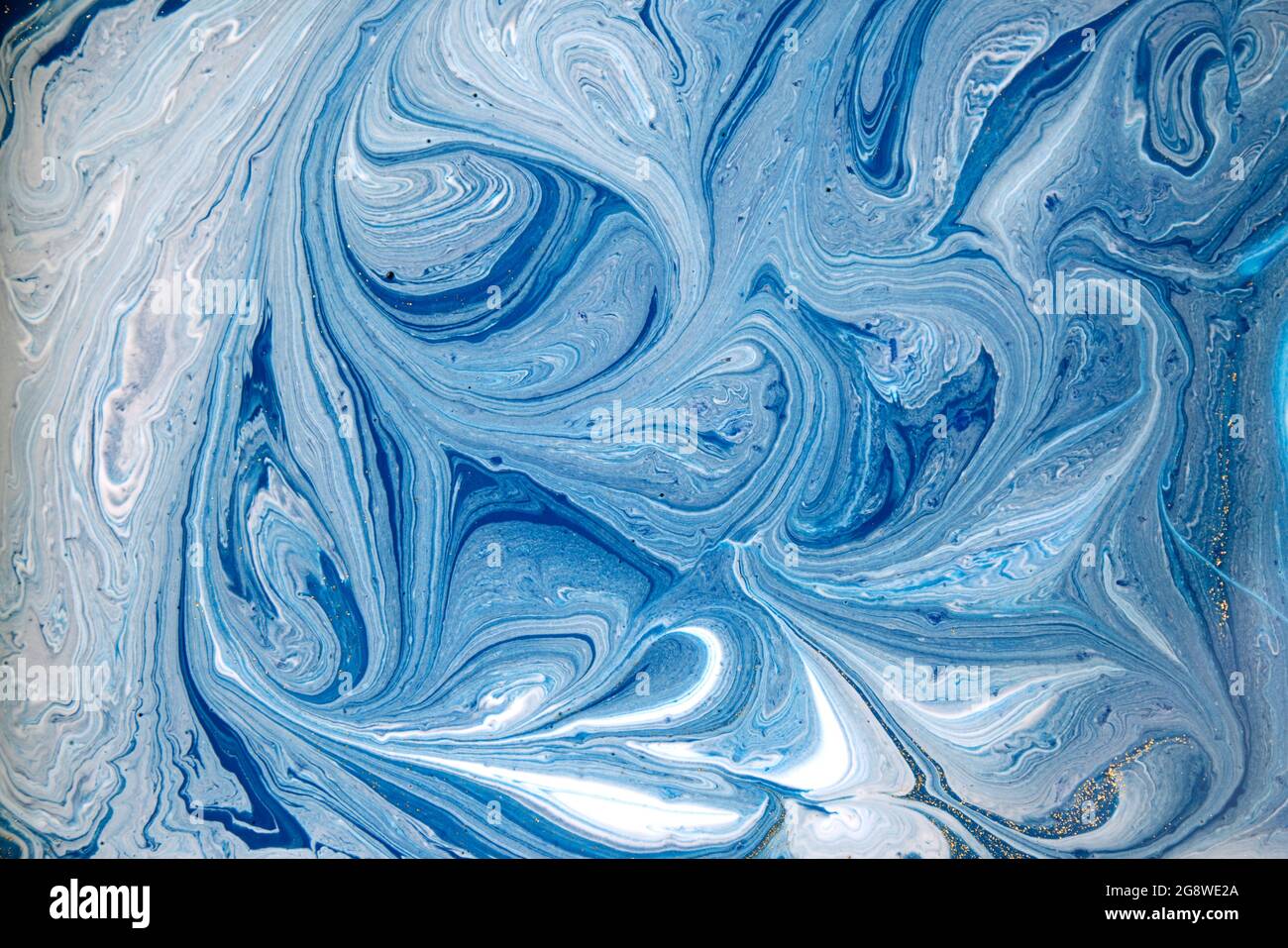 Marble blue and white abstract background. Liquid ink texture Stock ...