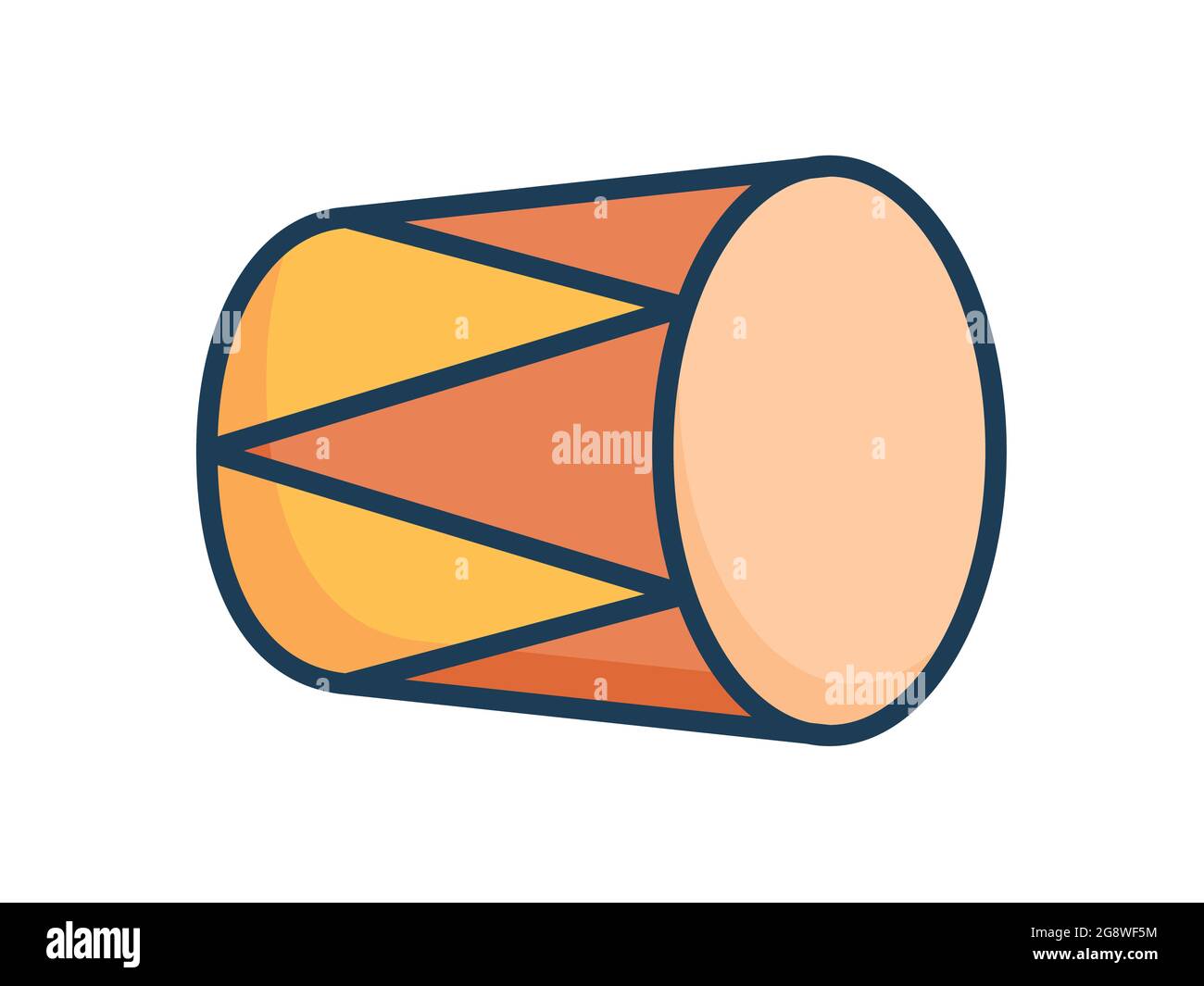bedug or drum single isolated icon with filled line style vector ...