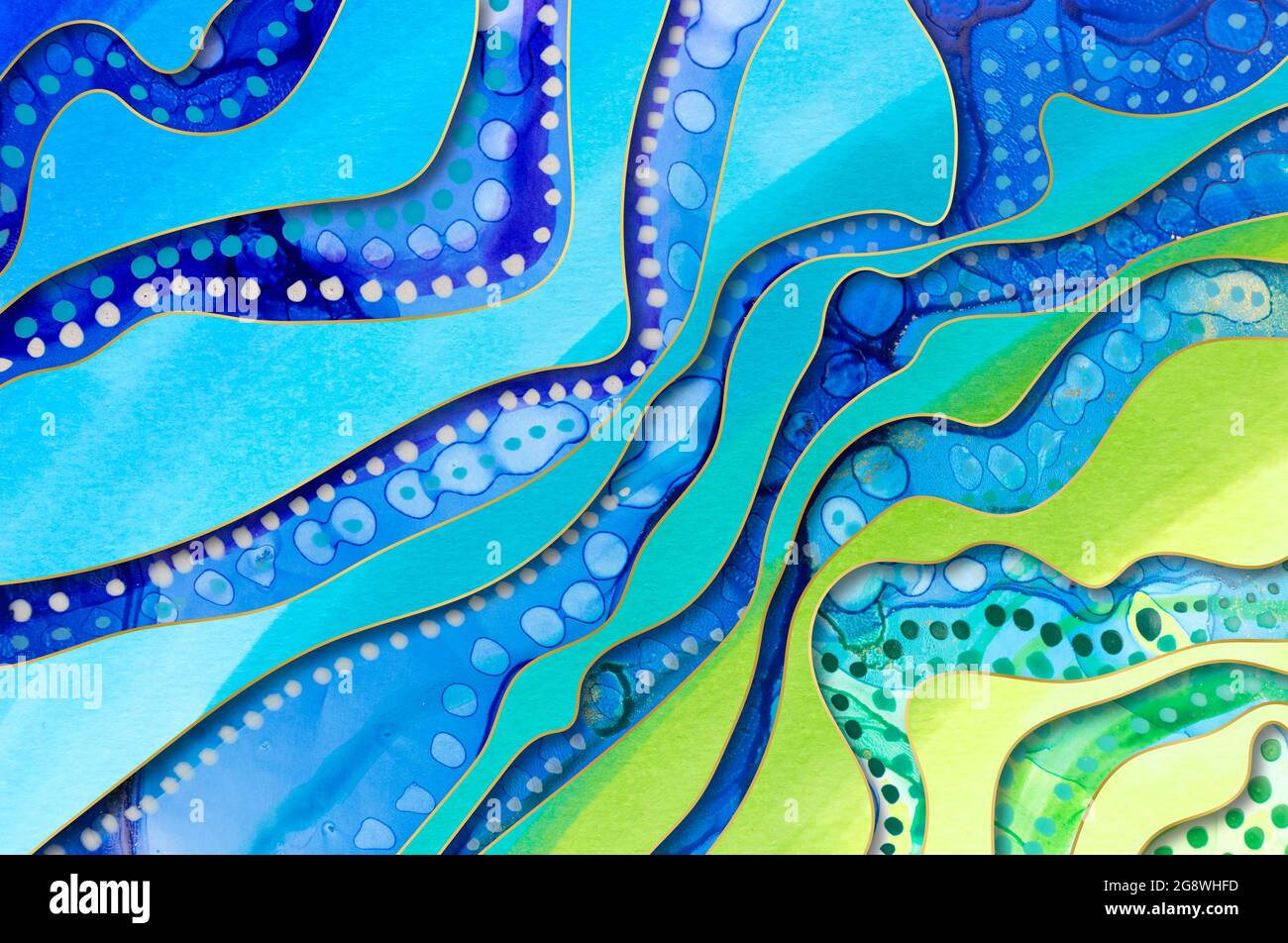 Sea Gradient Pattern Sea gradient artwork texture with with watercolor drops Stock Photo - Alamy